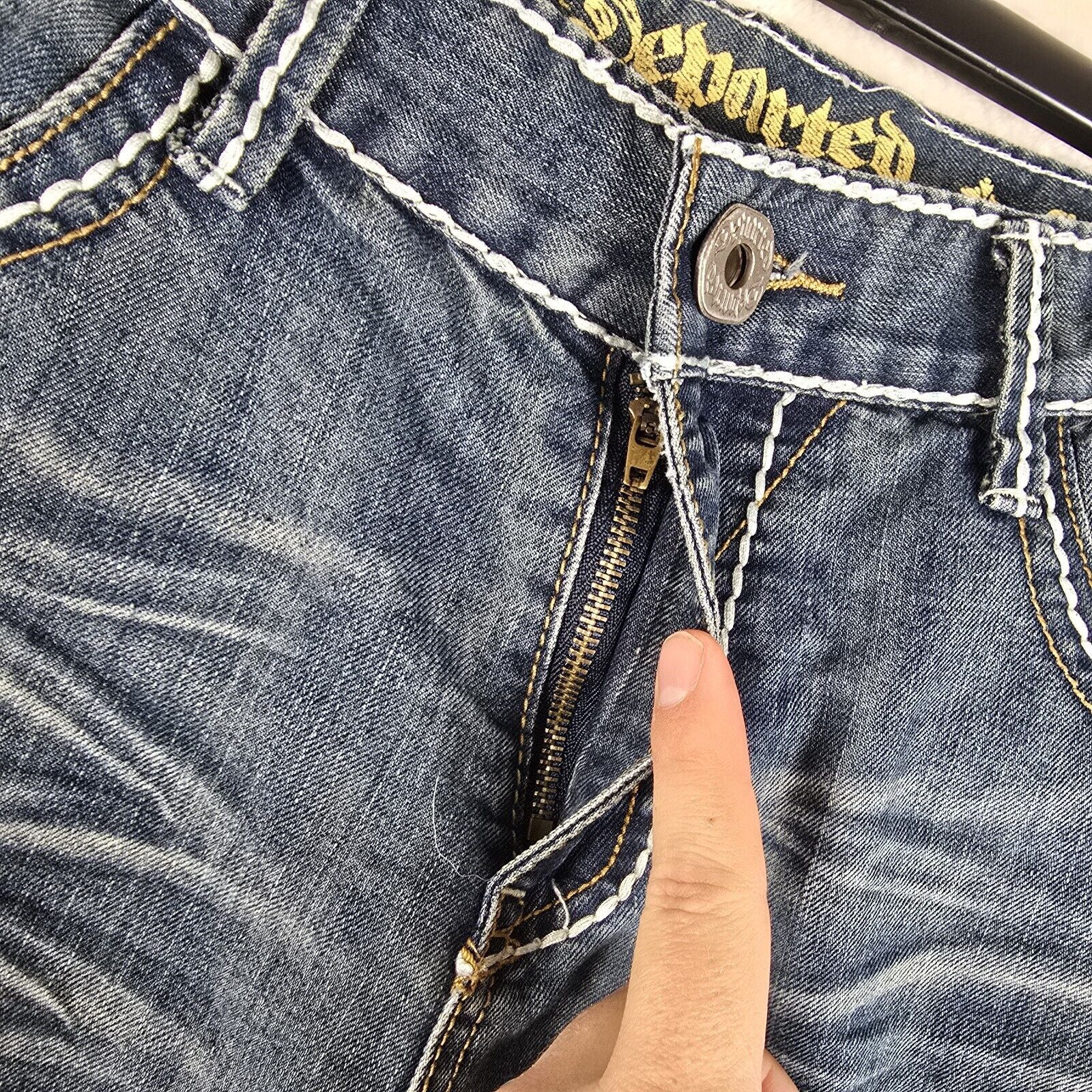 Other Departed Jeans Mens 34X32 Blue Denim Classic McFadden Ave Size US 34 / EU 50 - 4 Thumbnail
