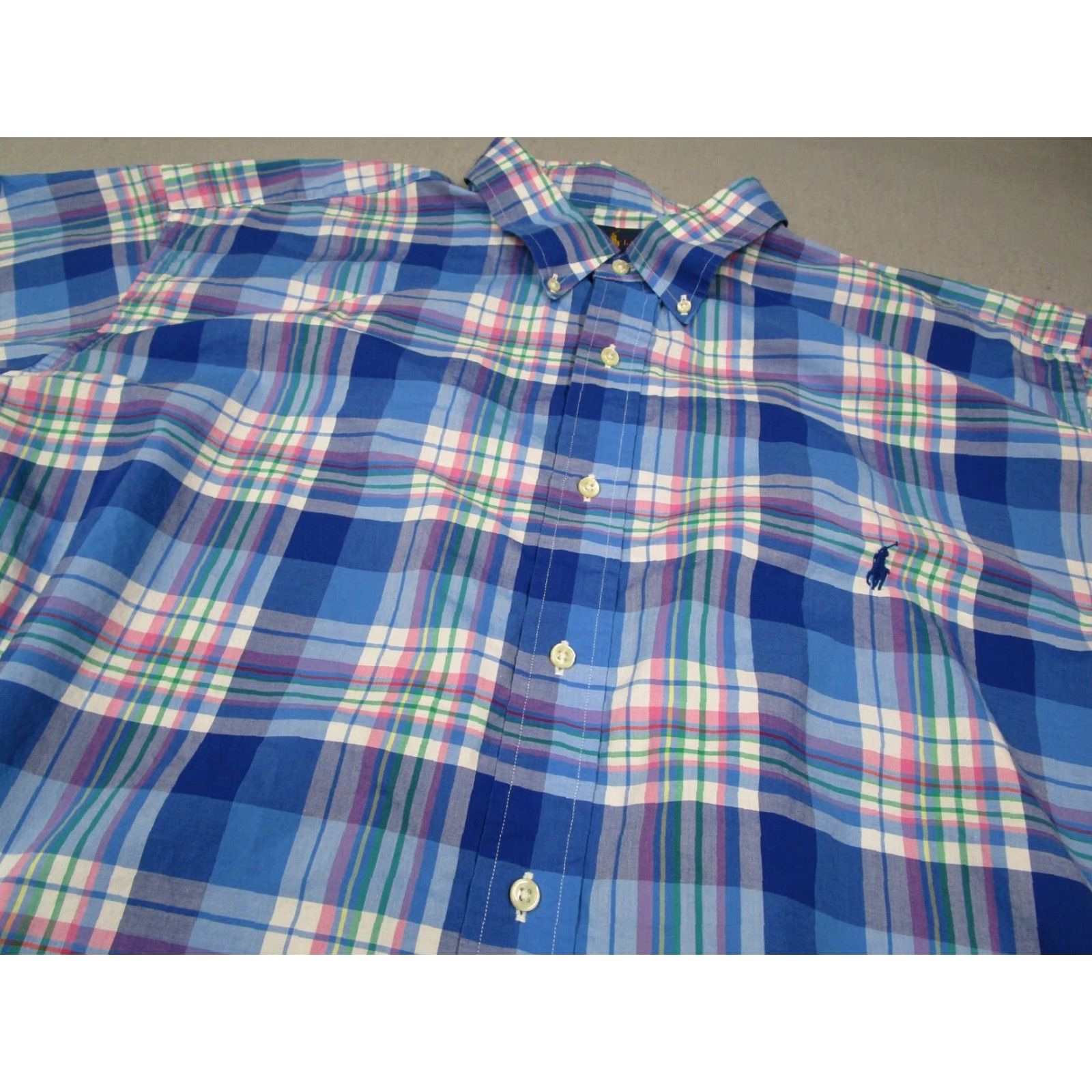 Ralph Lauren Ralph Lauren Shirt Mens 3XL XXXL Tall Blue Button Up Long Sleeve Stretch Pony Size US XXL / EU 58 / 5 - 2 Thumbnail