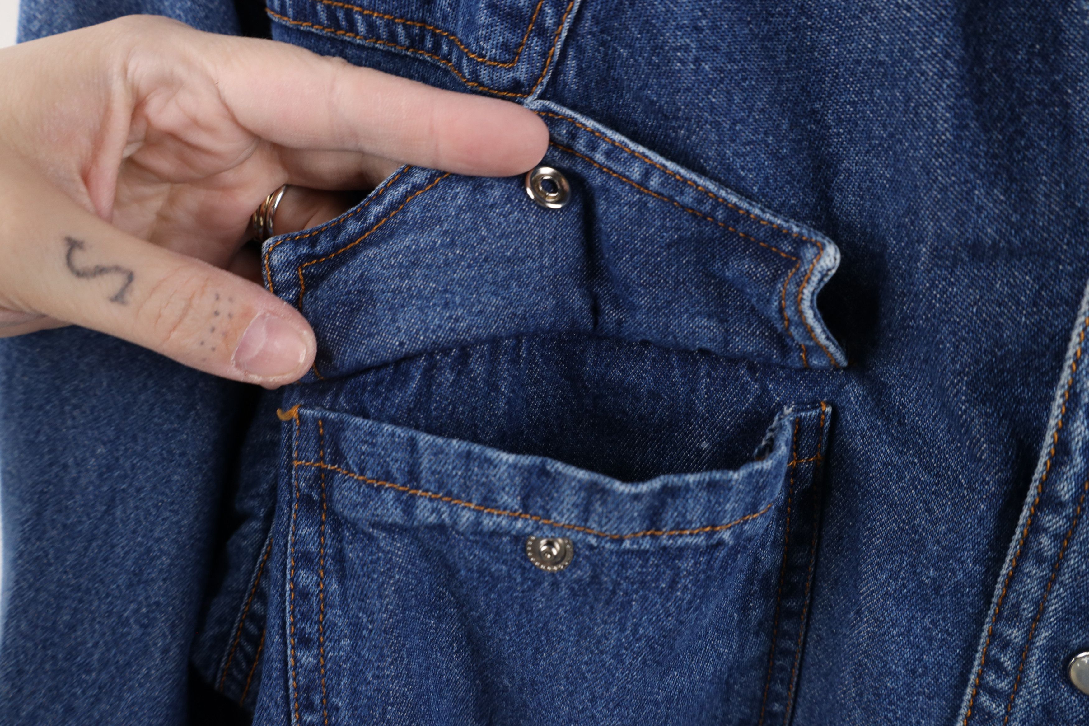Vintage Vintage 90s Streetwear Denim Button Shirt Jacket Shacket Size US M / EU 48-50 / 2 - 7 Thumbnail