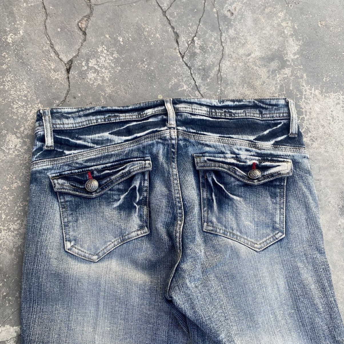 14th Addiction × If Six Was Nine × Japanese Brand DAILY TOPICS THUNDER FLARE Stretchable Jeans Size US 30 / EU 46 - 4 Thumbnail