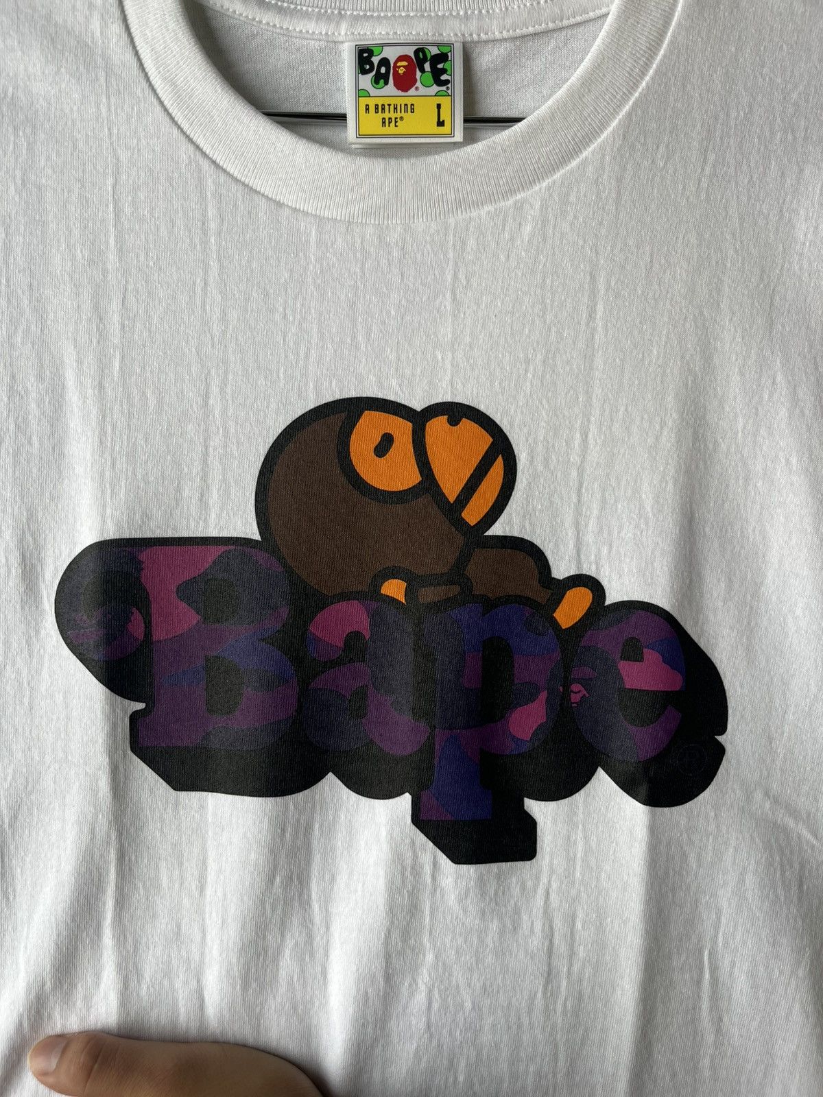 Bape BRAND NEW BAPE COLOR CAMO MILO ON BAPE TEE SIZE L Size US L / EU 52-54 / 3 - 8 Thumbnail