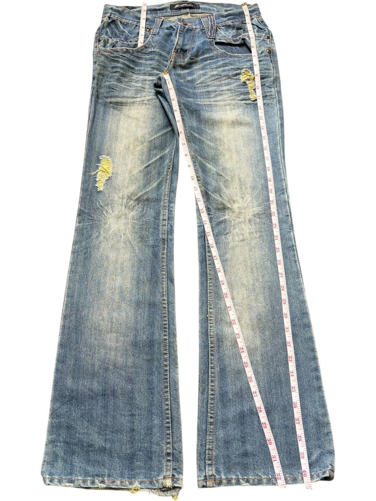 Hysteric Glamour Vintage Japanese Brand Distress Low Rise Flare Jeans Size 29" - 7 Thumbnail