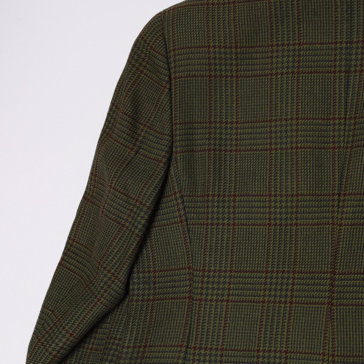 Burberry Burberrys Vintage Wool Green Tweed Blazer Jacket Plaid Size M / US 6-8 / IT 42-44 - 13 Thumbnail