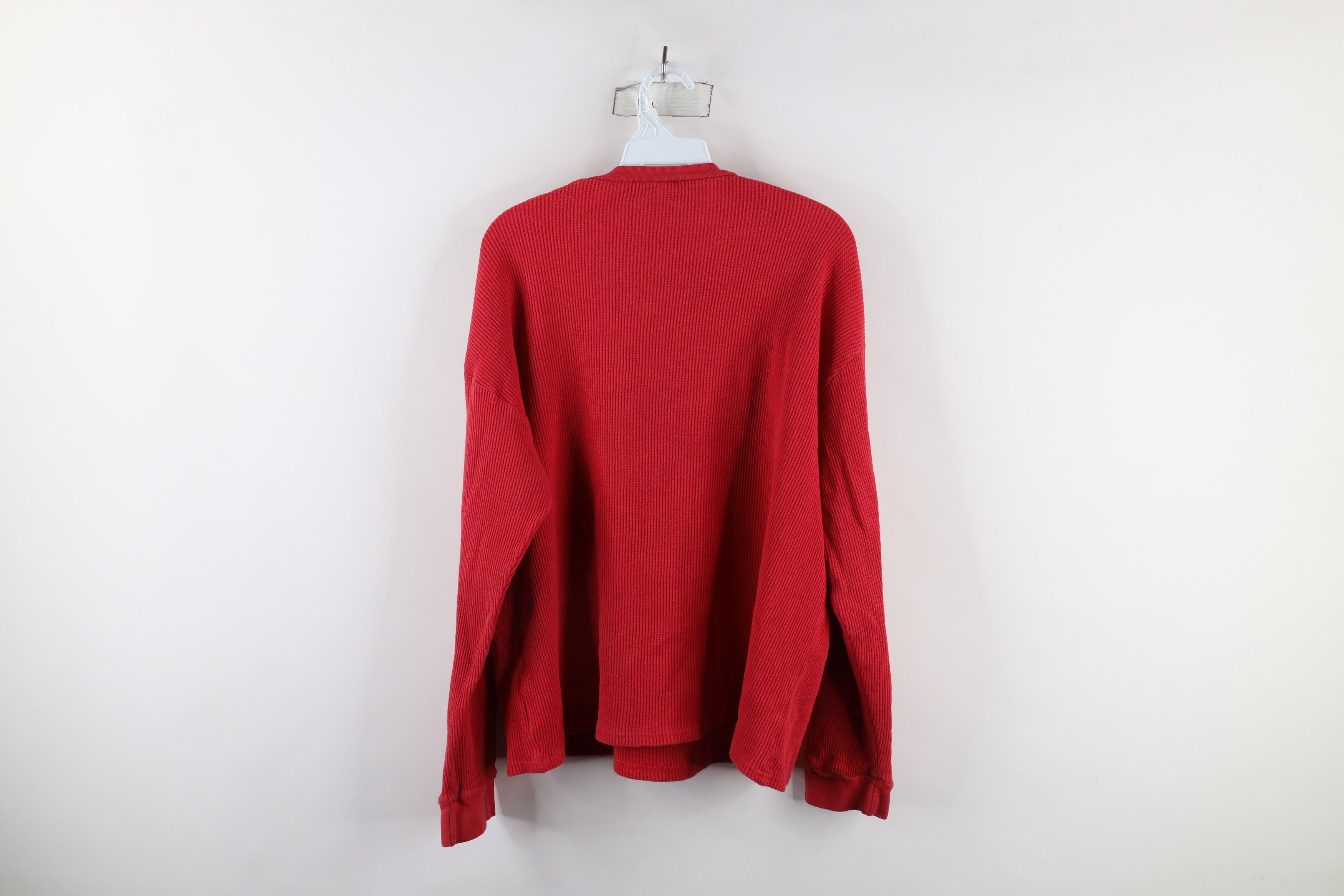 Vintage Vintage State University Thermal Waffle Knit T-Shirt Red Size US XL / EU 56 / 4 - 9 Thumbnail