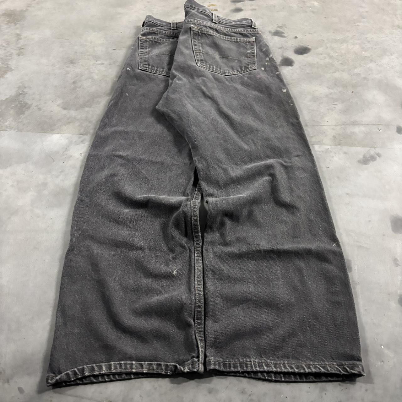 Vintage Crazy Vintage Y2K/2000s Grunge Faded Black Skater Denim Jeans! 35x28 Size US 35 - 4 Thumbnail