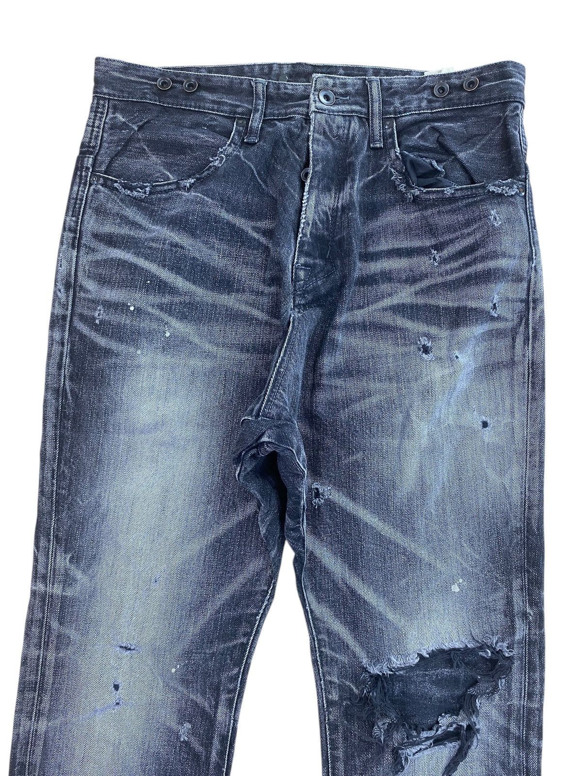 Japanese Brand Japanese Brand Whiskers Thunder Wash Style Ripped Jeans Size US 31 - 2 Thumbnail