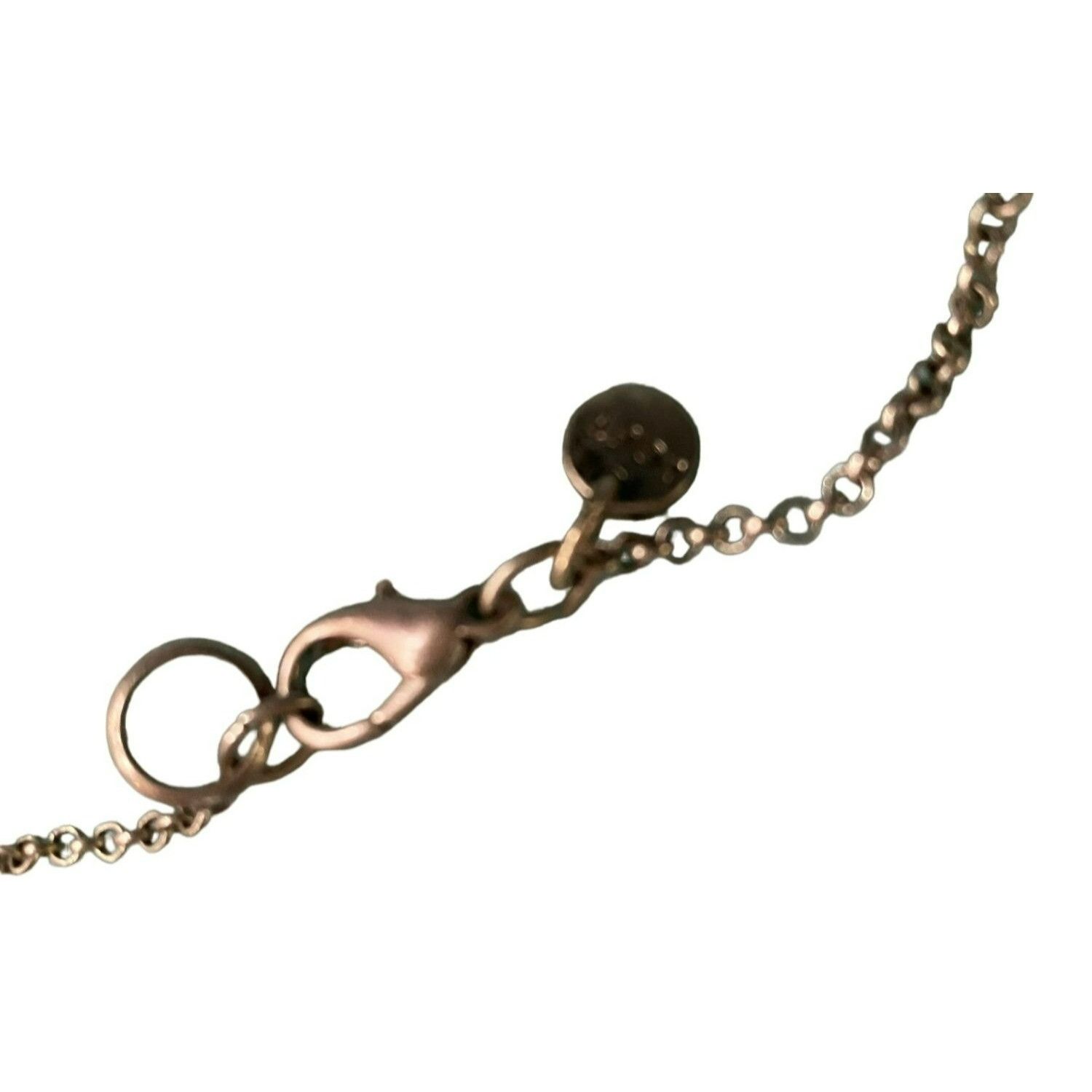 Other Pink Clear Beaded Necklace With Gold Tone Chain 28" Long Size ONE SIZE - 3 Thumbnail