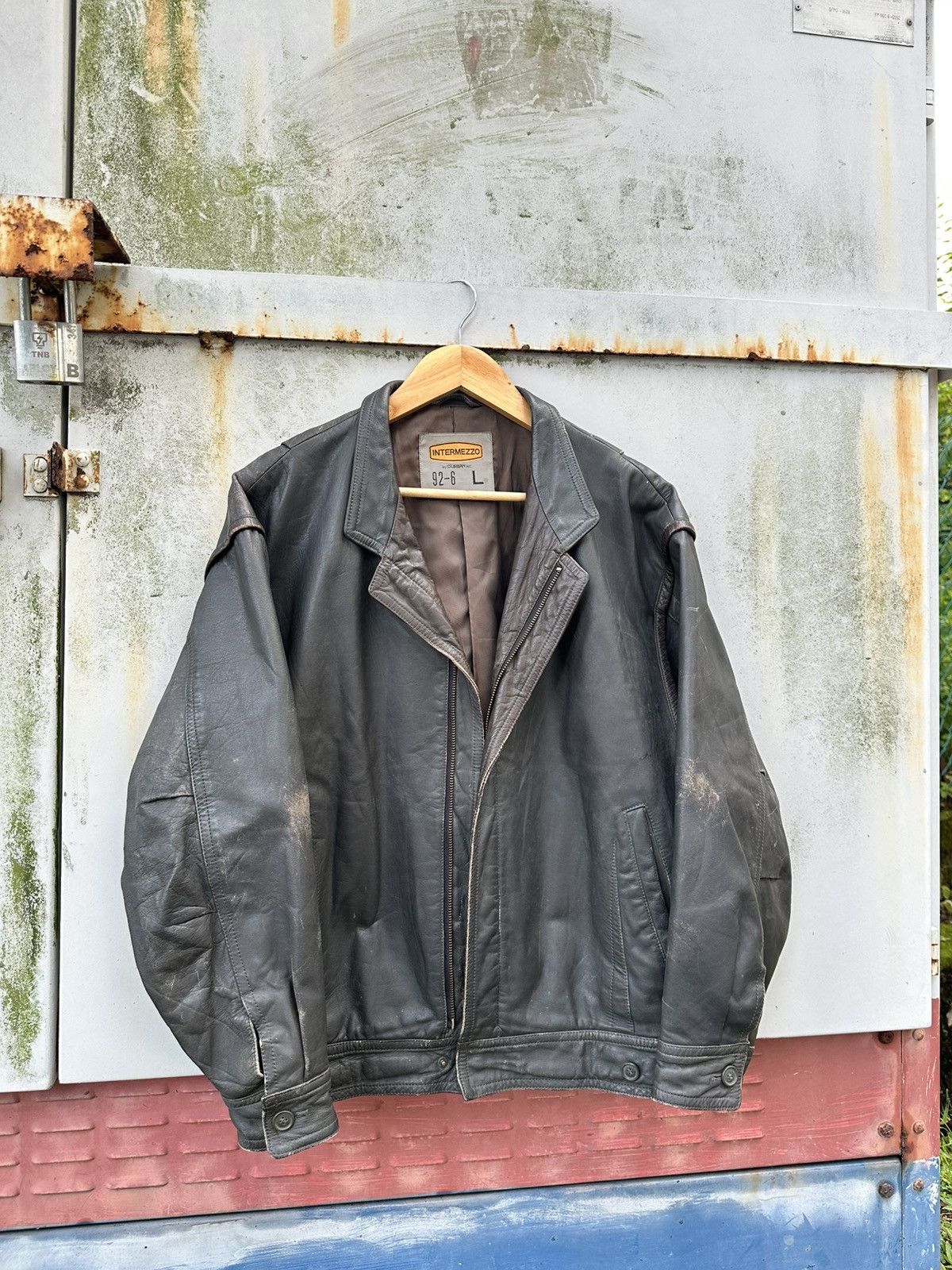 Vintage 👹Vintage INTERMEZZO By Durban Leather Bomber Jacket Size US M / EU 48-50 / 2 - 4 Thumbnail
