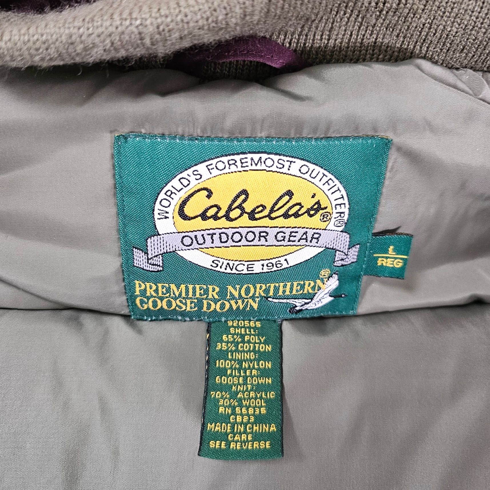 Vintage Cabela's Premiere Northern Goose Down Fill Vest Mens L Burgundy Hunt Camp Vest Size US L / EU 52-54 / 3 - 4 Thumbnail