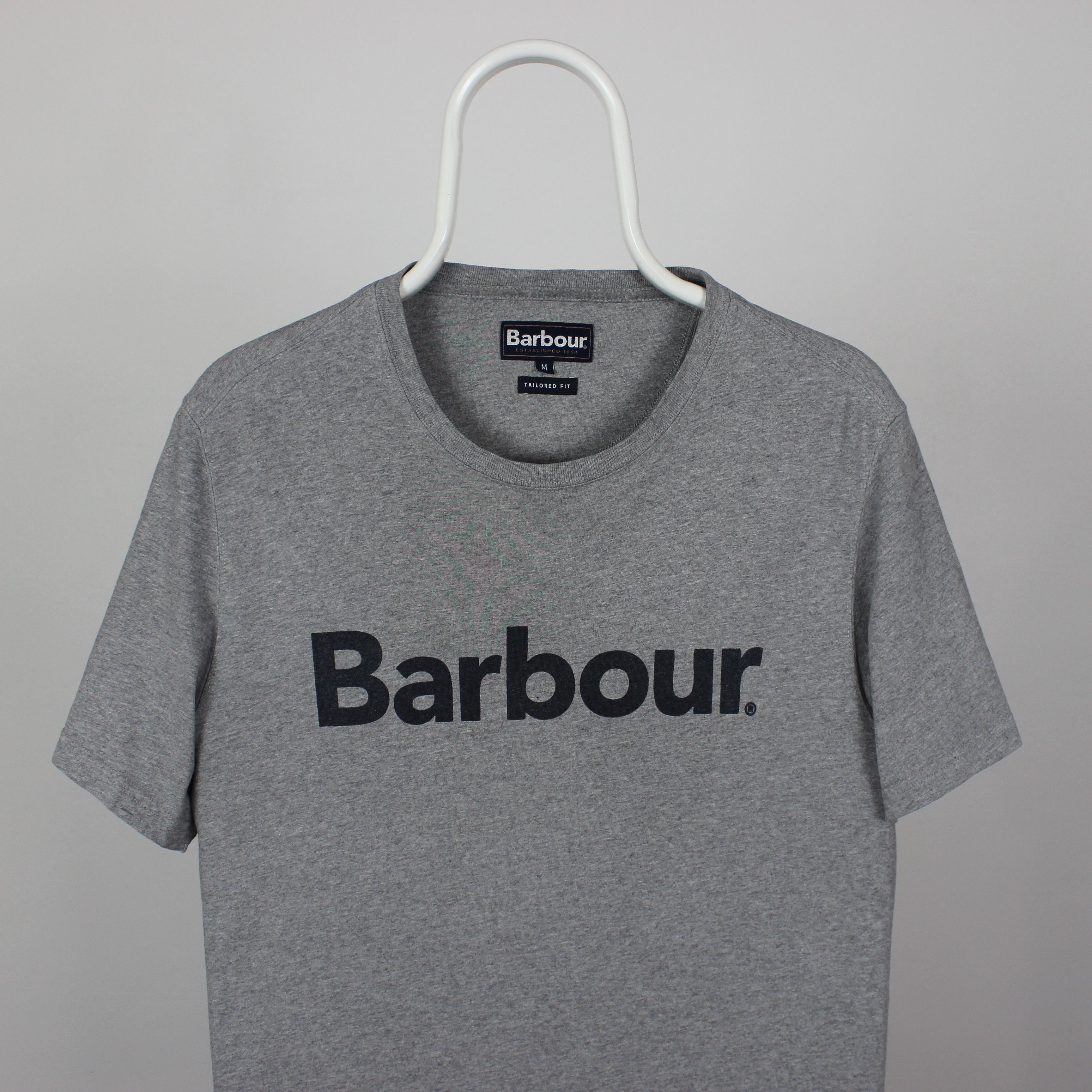 Barbour Barbour t shirt big logo centr gray cotton M Size US M / EU 48-50 / 2 - 2 Thumbnail