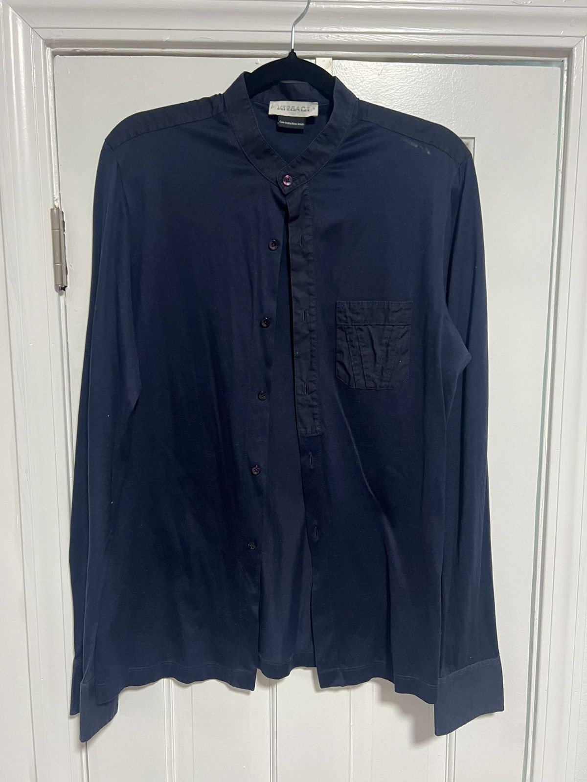 Versace Navy long sleeve shirt Size US M / EU 48-50 / 2 - 1 Thumbnail