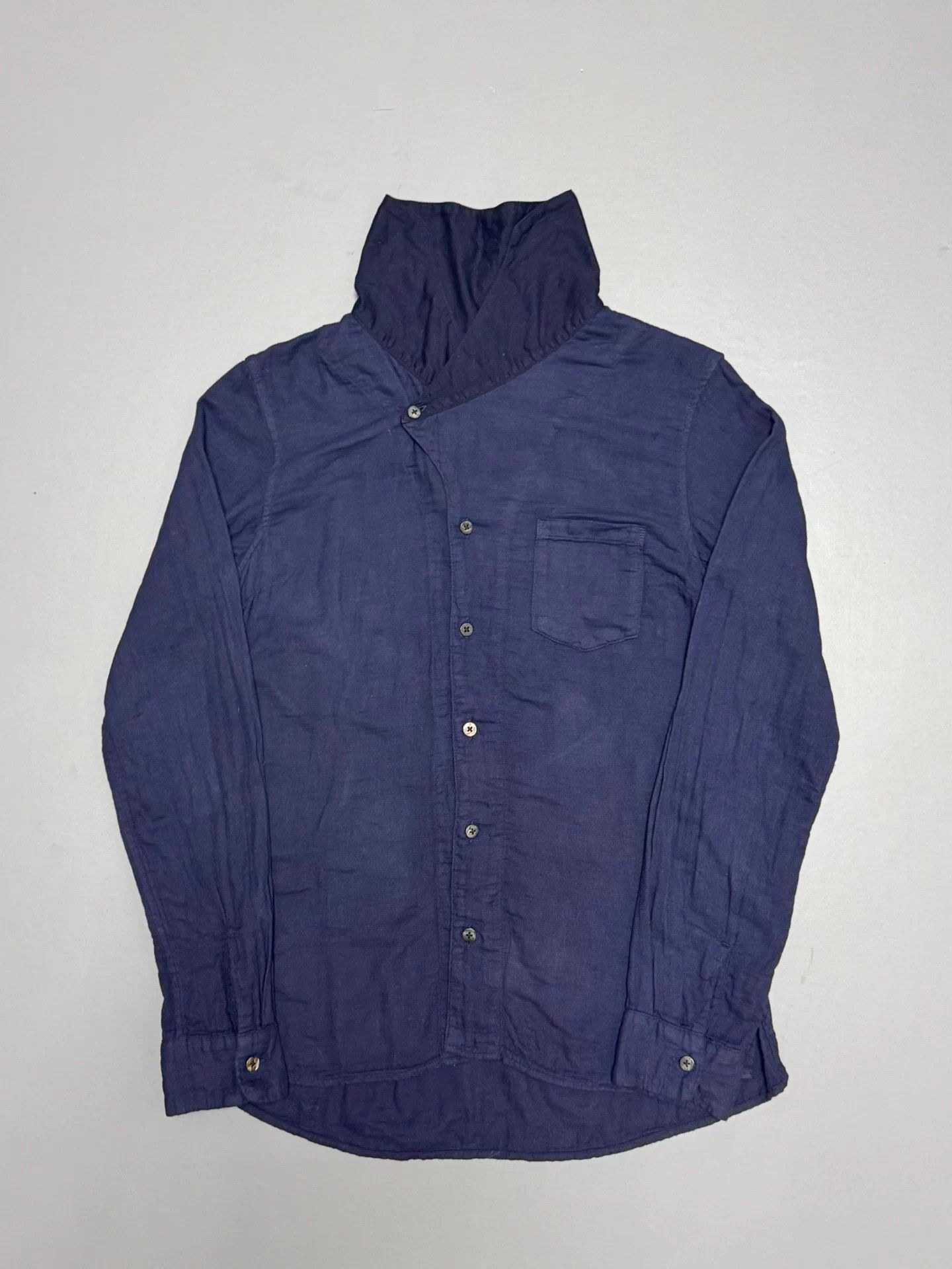 Kapital Kapital Indigo Dyed Irregular Collar Shirt Size US XS / EU 42 / 0 - 1 Thumbnail