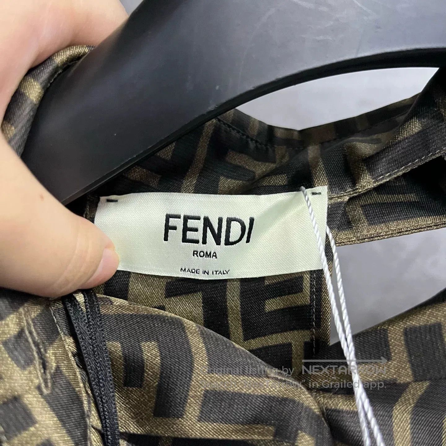 Fendi Fendi Brown Logo Shirt Dress. Size S / US 4 / IT 40 - 4 Thumbnail