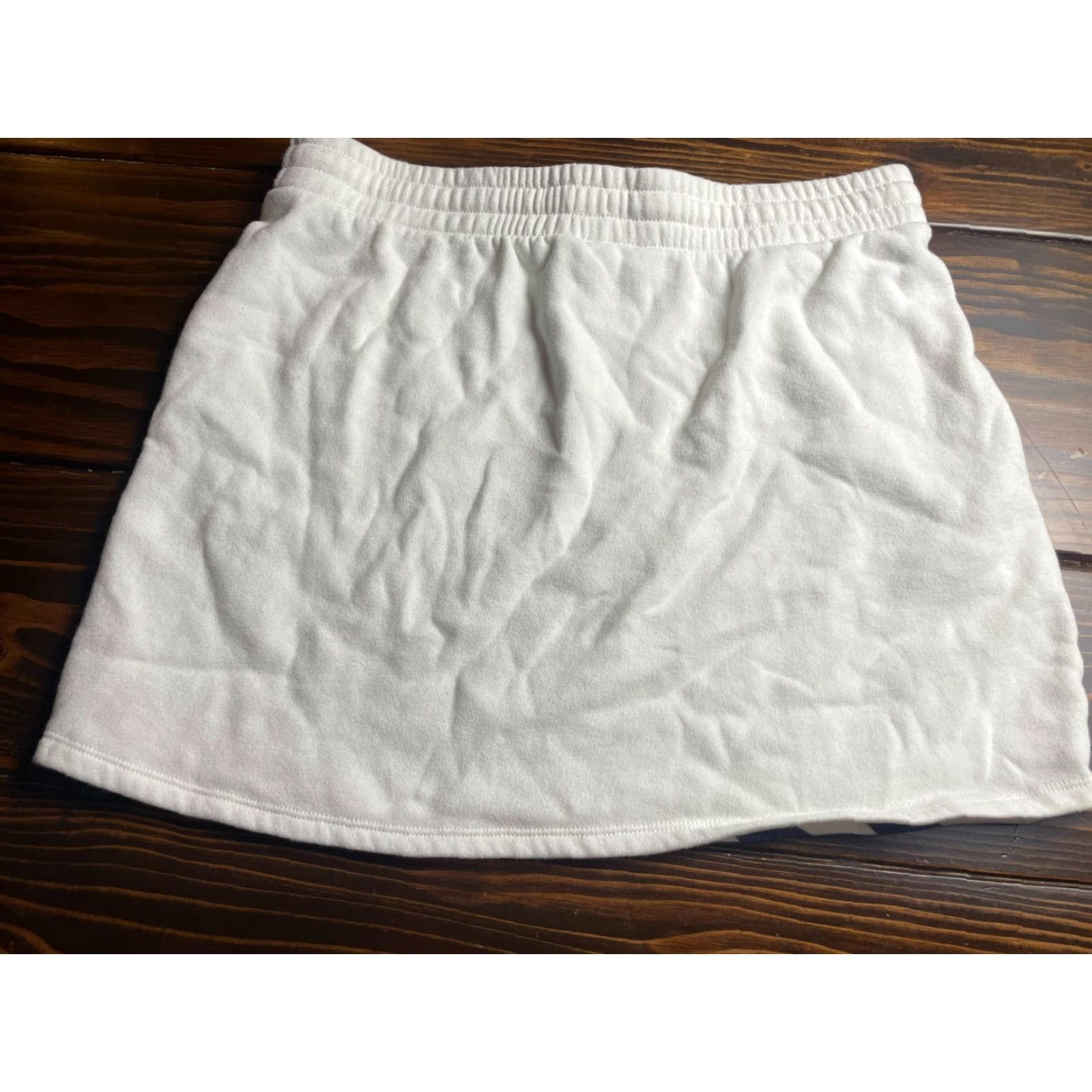 Vintage Grayson Skirt Women's XL White Blue Short Sweat Skirt Mini Activewear Size 40" / US 18 - 2 Thumbnail