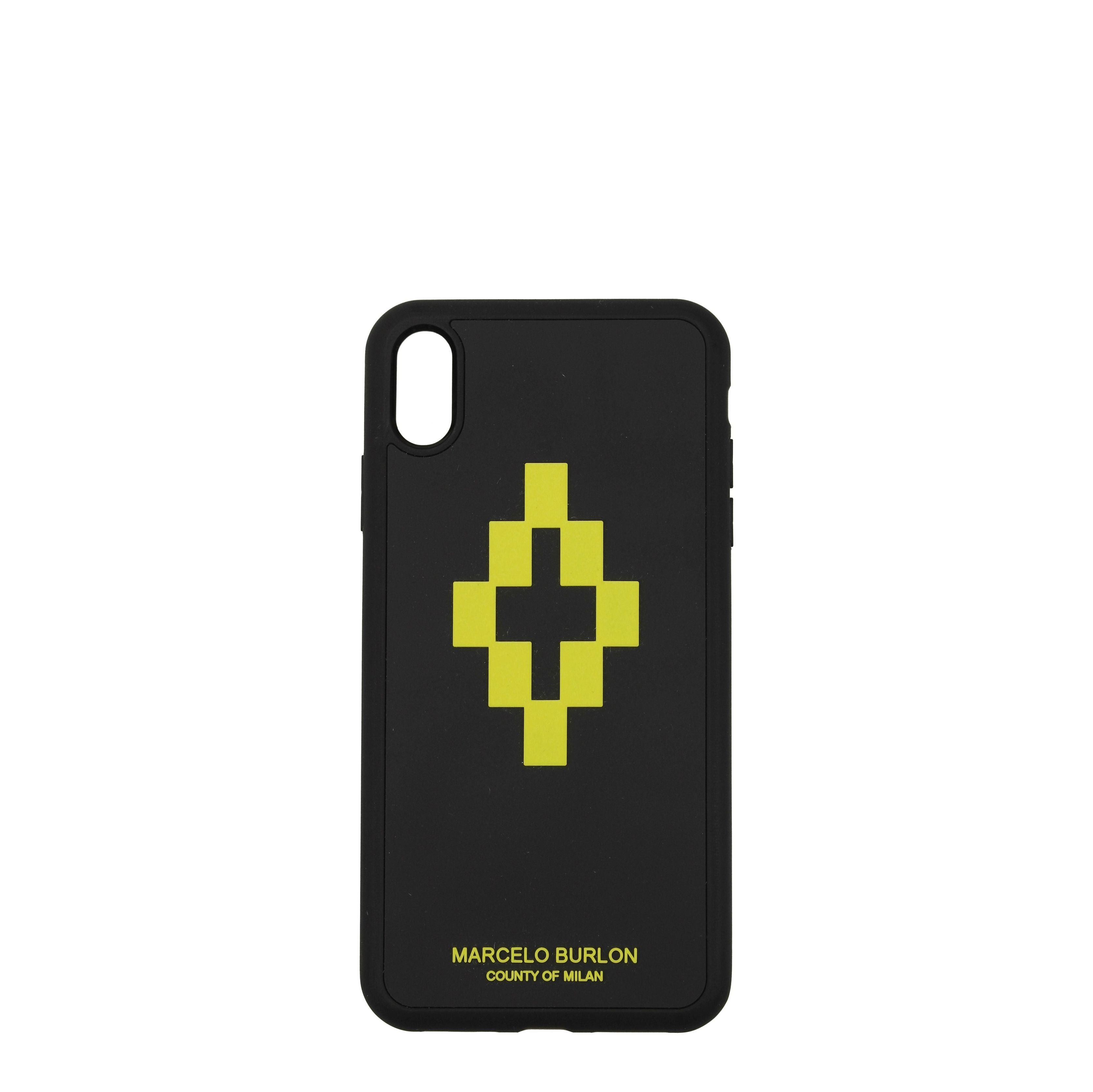 Marcelo Burlon Marcelo Burlon IPhone Covers Men Polycarbonate Black/Yellow Size ONE SIZE - 1 Preview