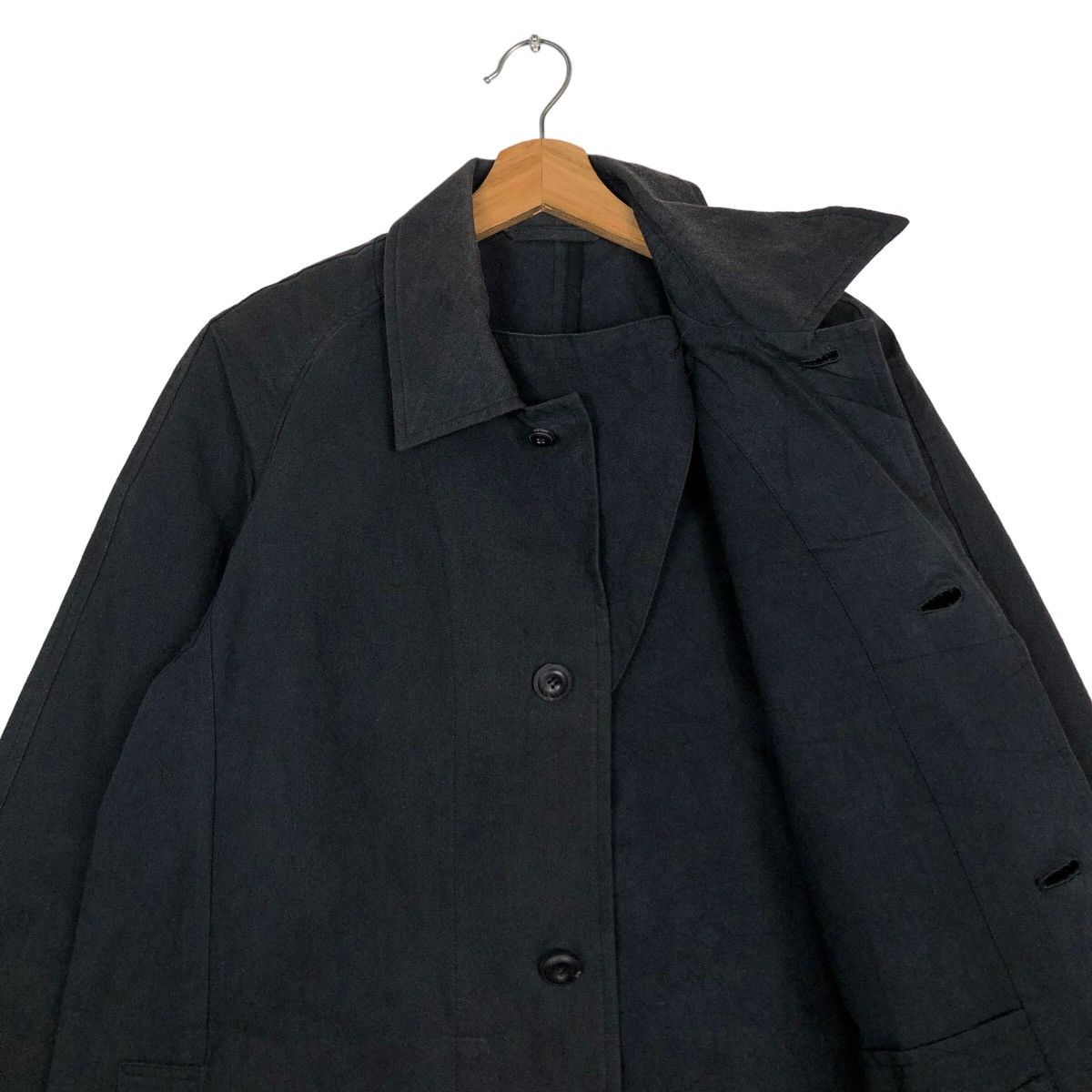 Issey Miyake 🔥Rich Black Long Fly Coats Jacket The Hinoki Japan Size US M / EU 48-50 / 2 - 13 Thumbnail
