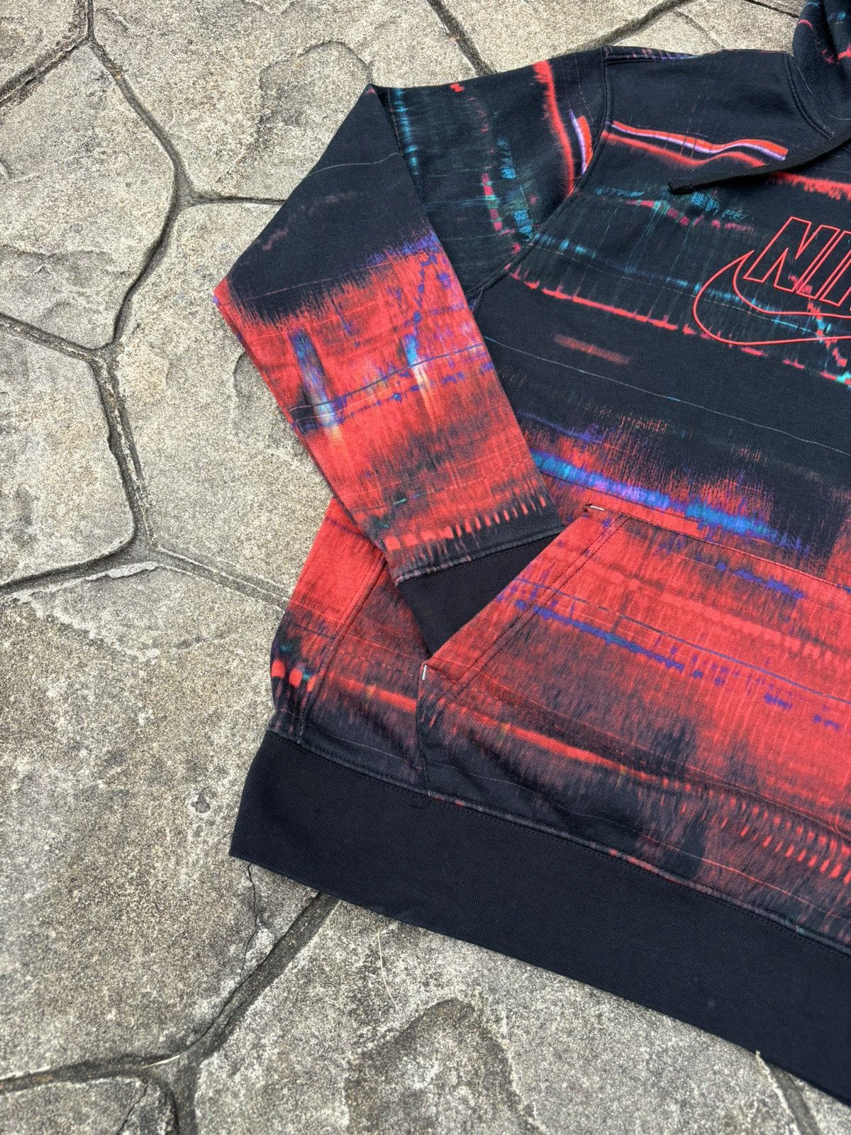 Nike × Vintage Y2K Nike Crazy Psychedelic AOP Hoodie Size US L / EU 52-54 / 3 - 2 Thumbnail