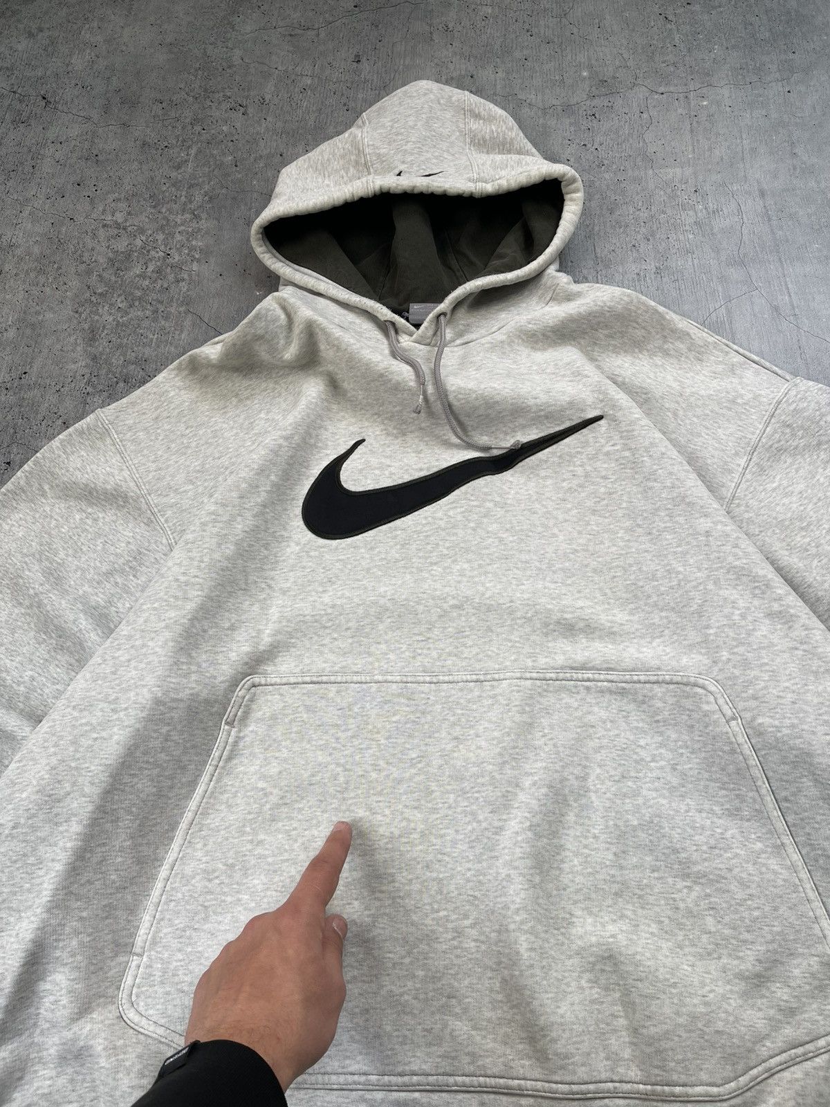 Nike × Vintage Vintage Nike center swoosh hoodie worn by Travis Scott y2k Size US XXL / EU 58 / 5 - 12 Thumbnail