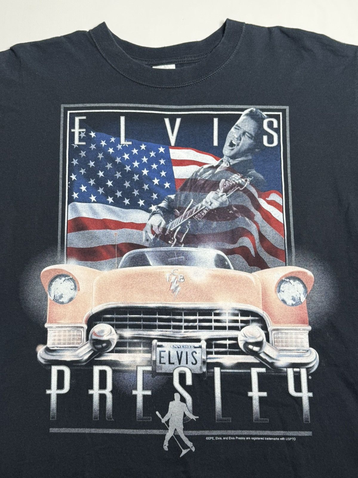 Vintage VINTAGE 1990's Evlis Presley Tee "Black" (L) PREOWNED Size US L / EU 52-54 / 3 - 3 Thumbnail