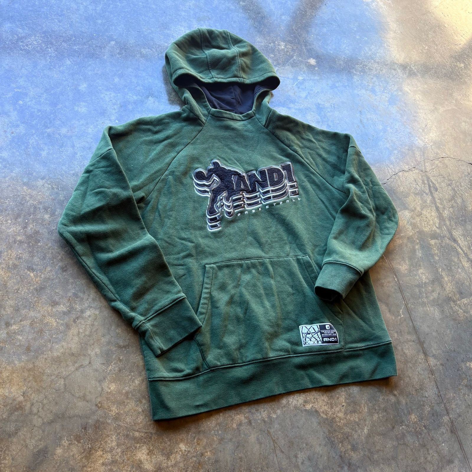 Vintage Vintage Y2K AND1 Boxy Green Sweatshirt Size US L / EU 52-54 / 3 - 2 Thumbnail