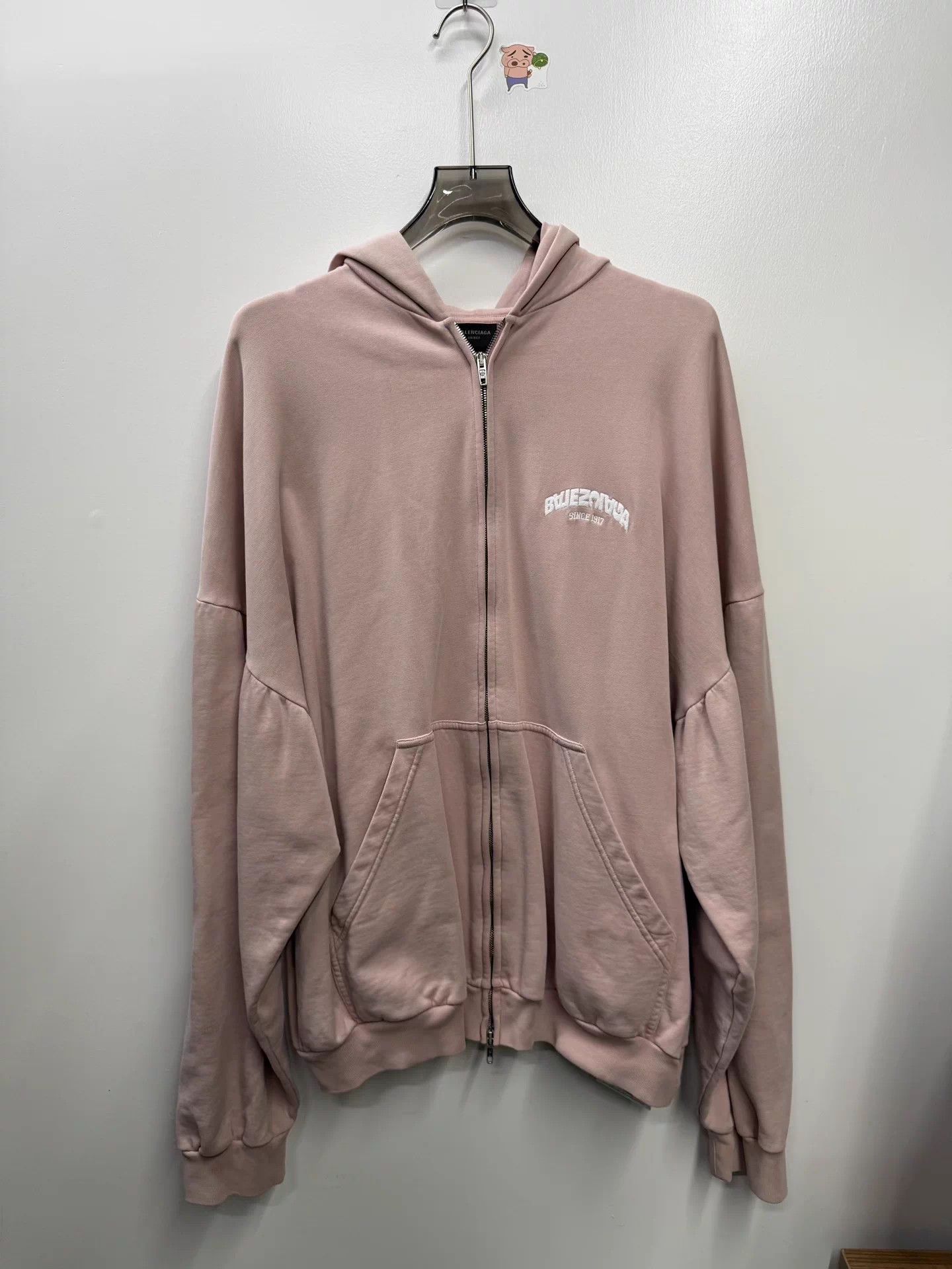 Balenciaga Balenciaga Pink Zip Hoodie Oversized Size 2 Size XXS / US 00 / IT 34 - 1 Thumbnail
