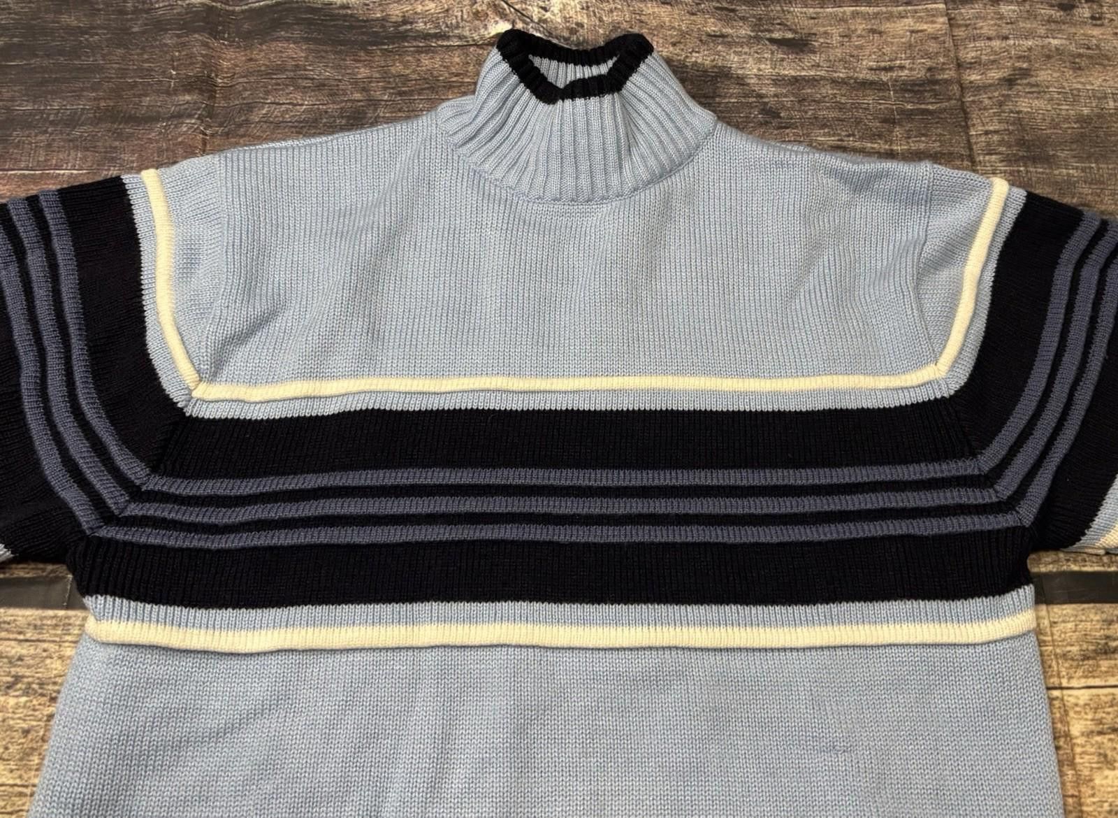 Southpole Vtg Southpole Sweater Mock Turtleneck Stripe Y2k Mens Medium Size US M / EU 48-50 / 2 - 4 Thumbnail