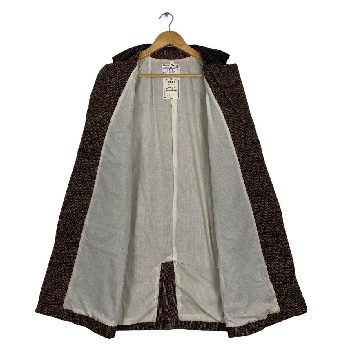 Japanese Brand Harris Tweed X Chime wool long coat Size S / US 4 / IT 40 - 7 Thumbnail