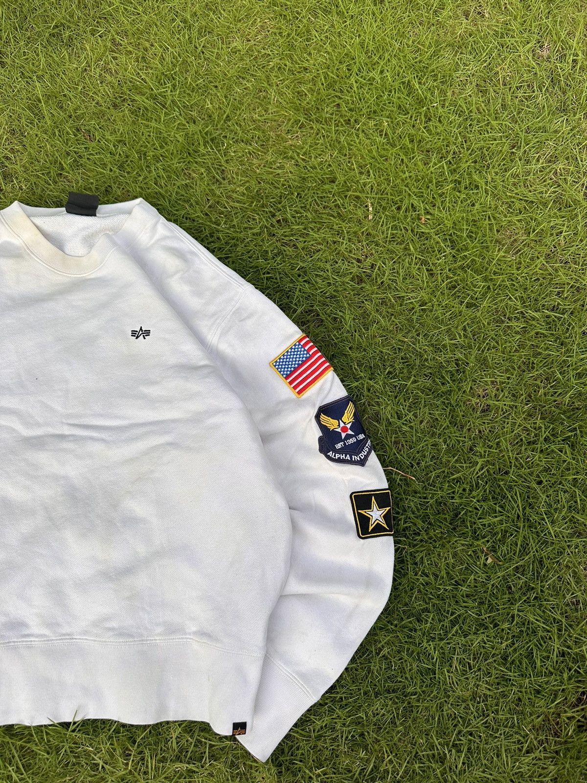Alpha Industries × Vintage ALPHA INDUSTRIES VINTAGE MONOLOGO STREETWEAR SWEATSHIRT Size US L / EU 52-54 / 3 - 3 Thumbnail