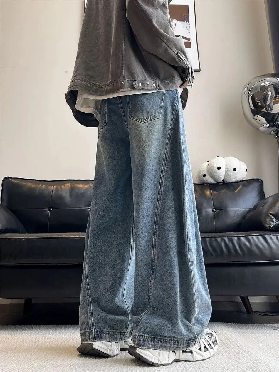 Japanese Brand Retro loose casual straight leg jeans Size US 32 / EU 48 - 5 Thumbnail