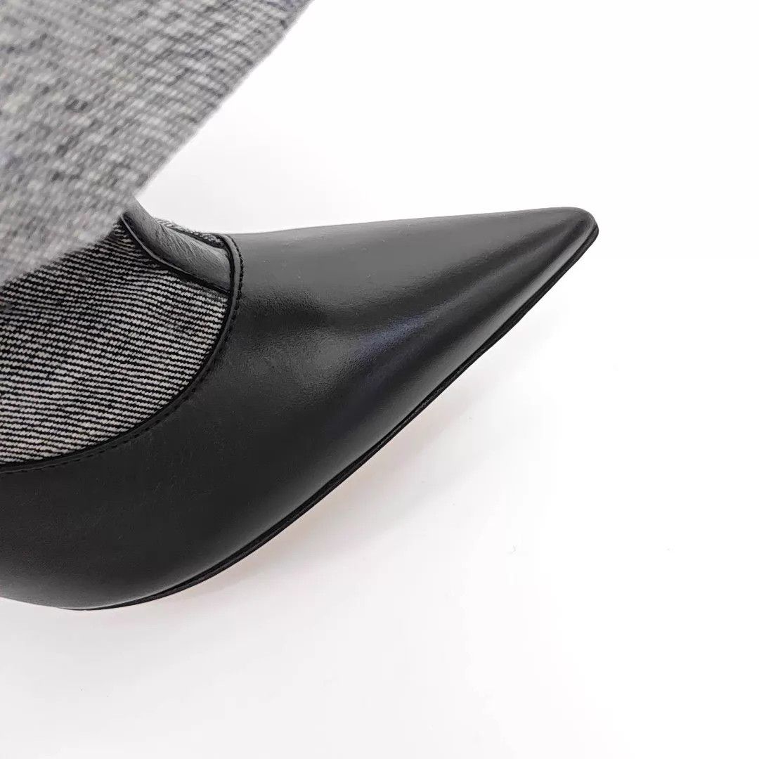 Loewe LOEWE denim paneled stacked heel high heels 38 Size US 7.5 / IT 37.5 - 6 Thumbnail