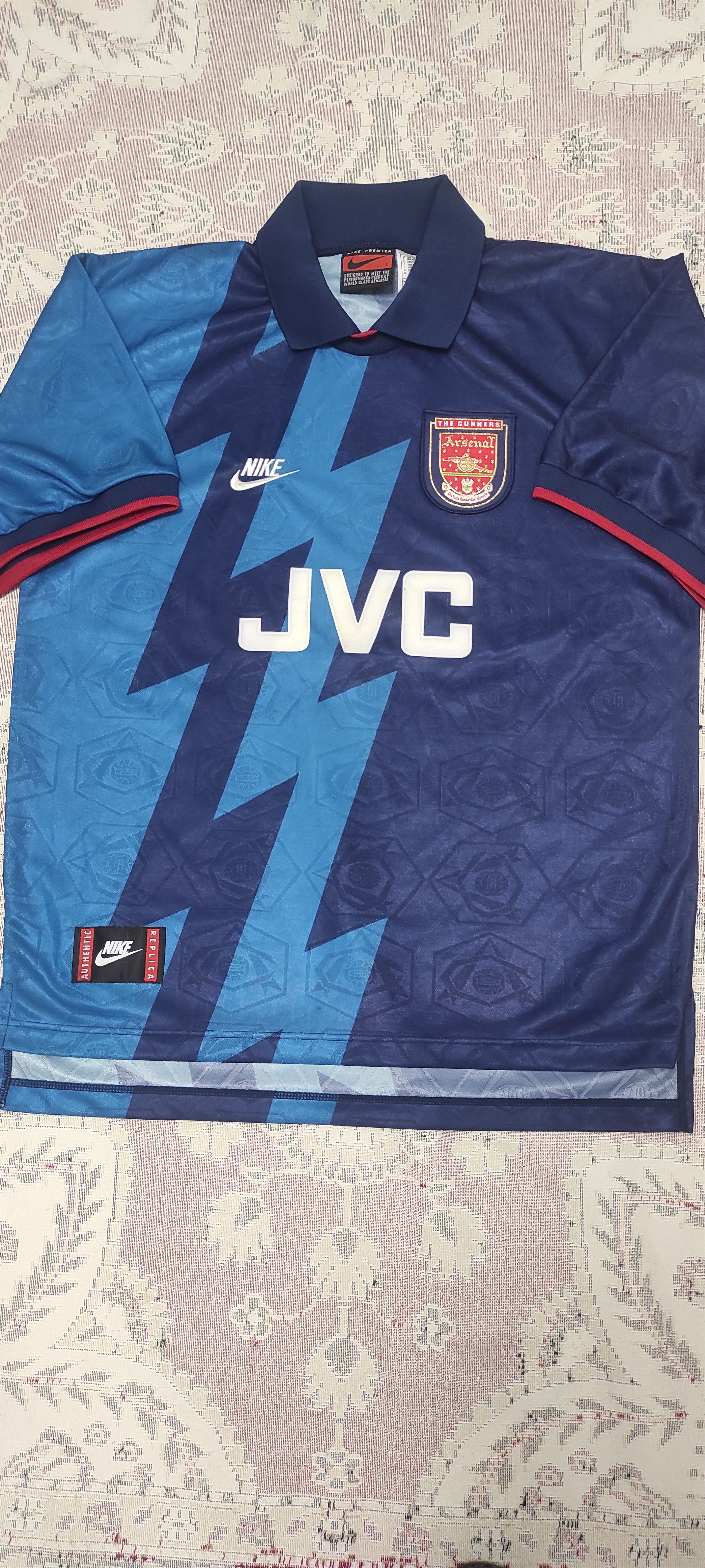 Nike Arsenal Away football shirt 1995 - 1996 Vintage Rare Size US L / EU 52-54 / 3 - 1 Thumbnail