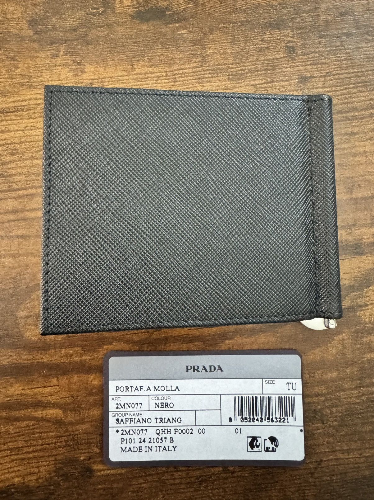 Prada [PRADA] PORTAF.A MOLLA MONEY CLIP WALLET - 2MN077 SAFFIANO Size ONE SIZE - 8 Thumbnail