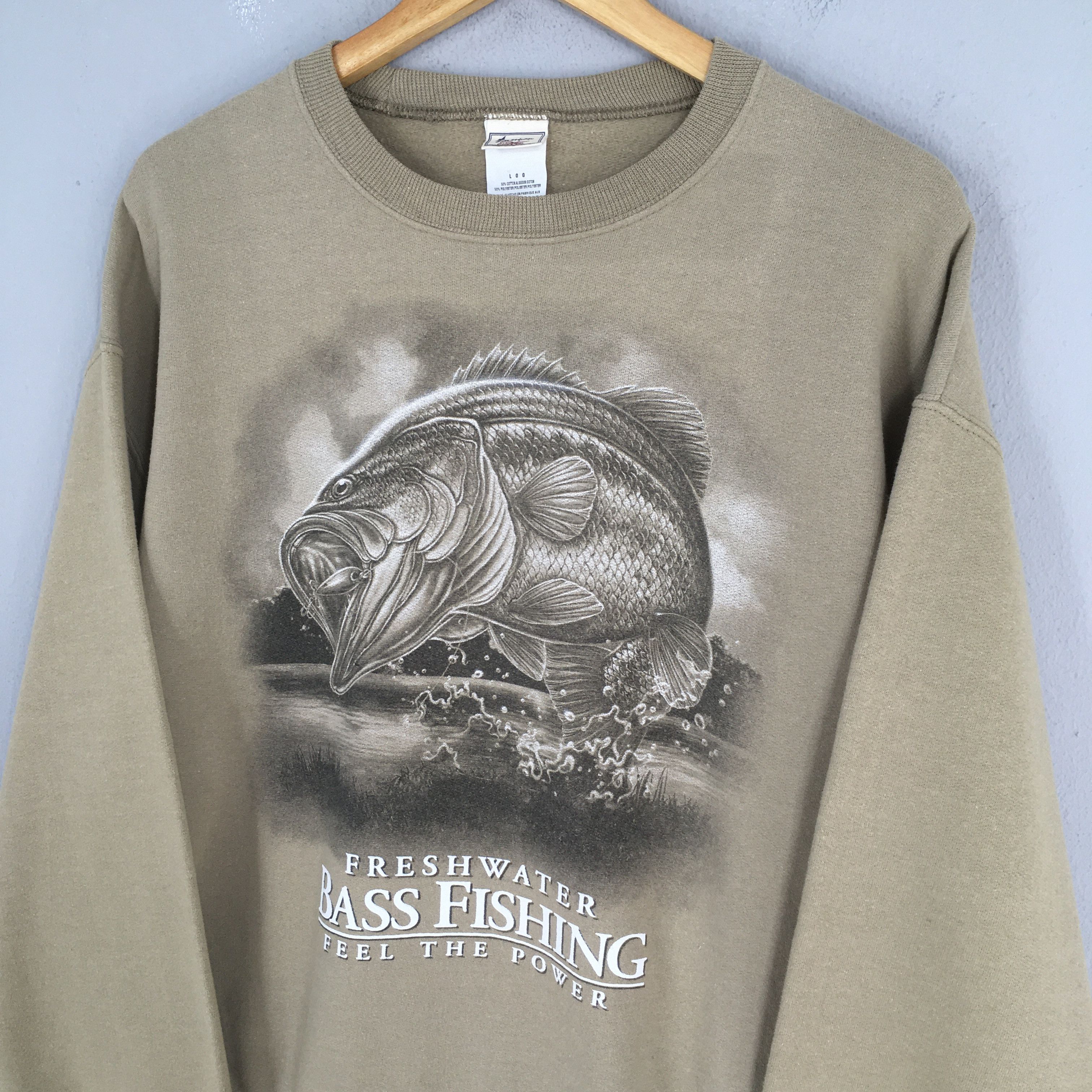 Habitat × Vintage Vintage Largemouth Bass Fish Brown Sweatshirt Large Size US L / EU 52-54 / 3 - 3 Thumbnail
