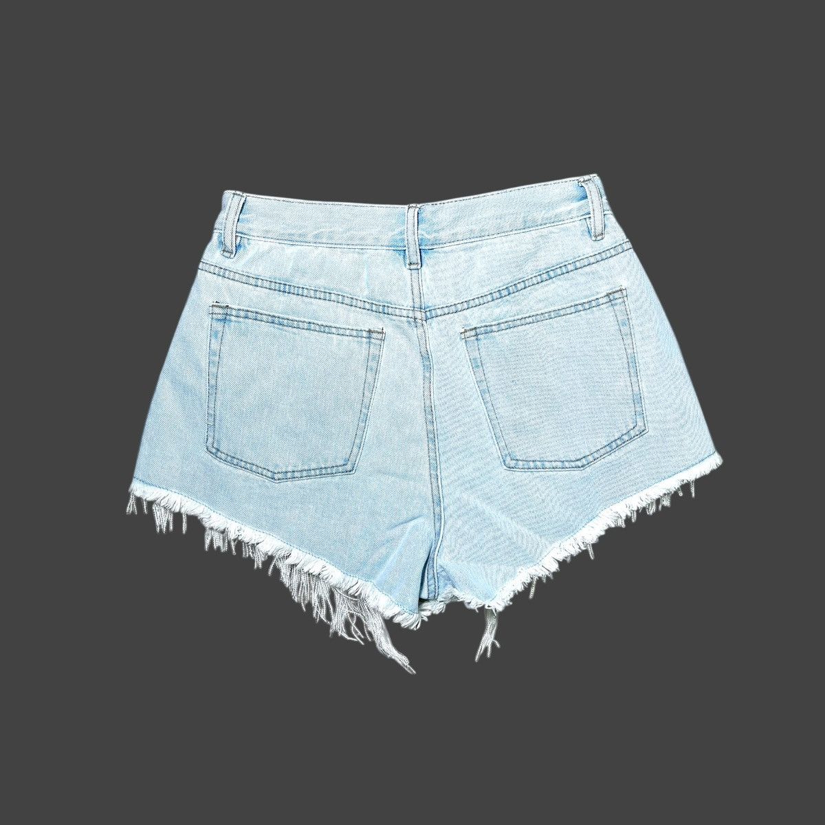 Other On Twelfth Light Indigo Sequin & Fringed Denim Shorts Sz M Size 28" / US 6 / IT 42 - 12 Thumbnail