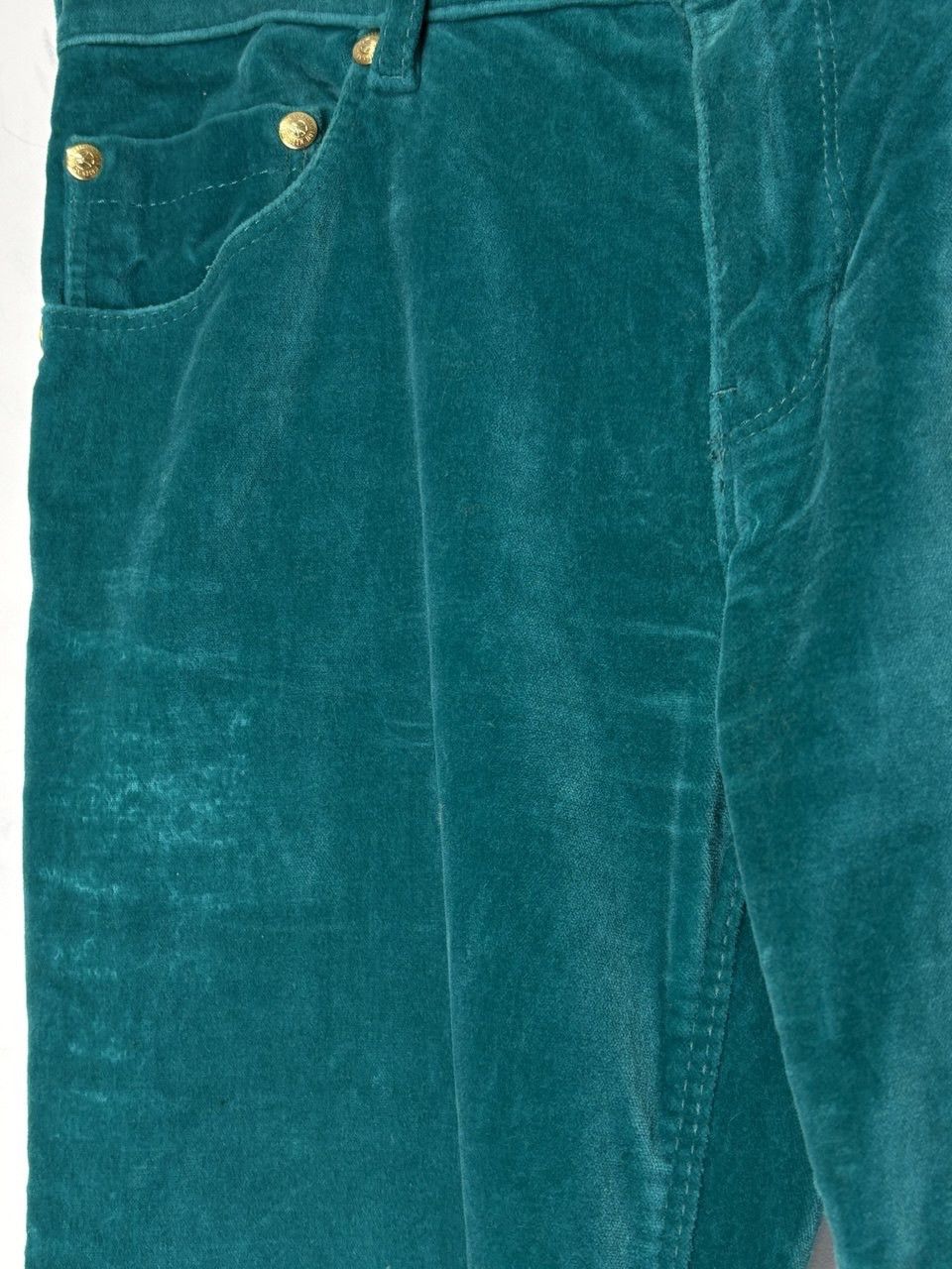 Love Moschino Love Moschino Green Velour Pants Size 26" / US 2 / IT 38 - 5 Thumbnail