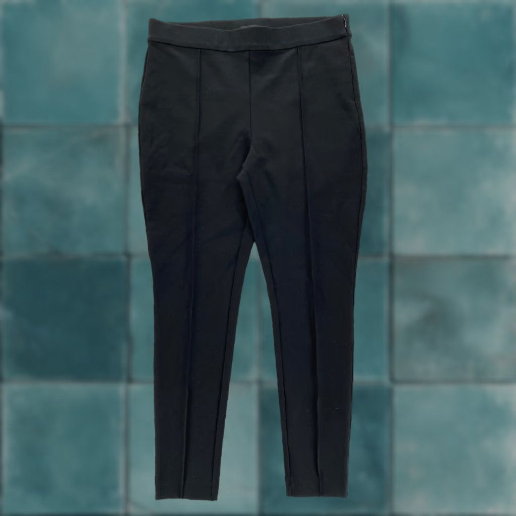 Loft LOFT Ponte Skinny Ankle Pants Women's 12 Black Stretch Nylon Blend Casual Preppy Size 24" / US 00 / IT 34 - 1 Thumbnail