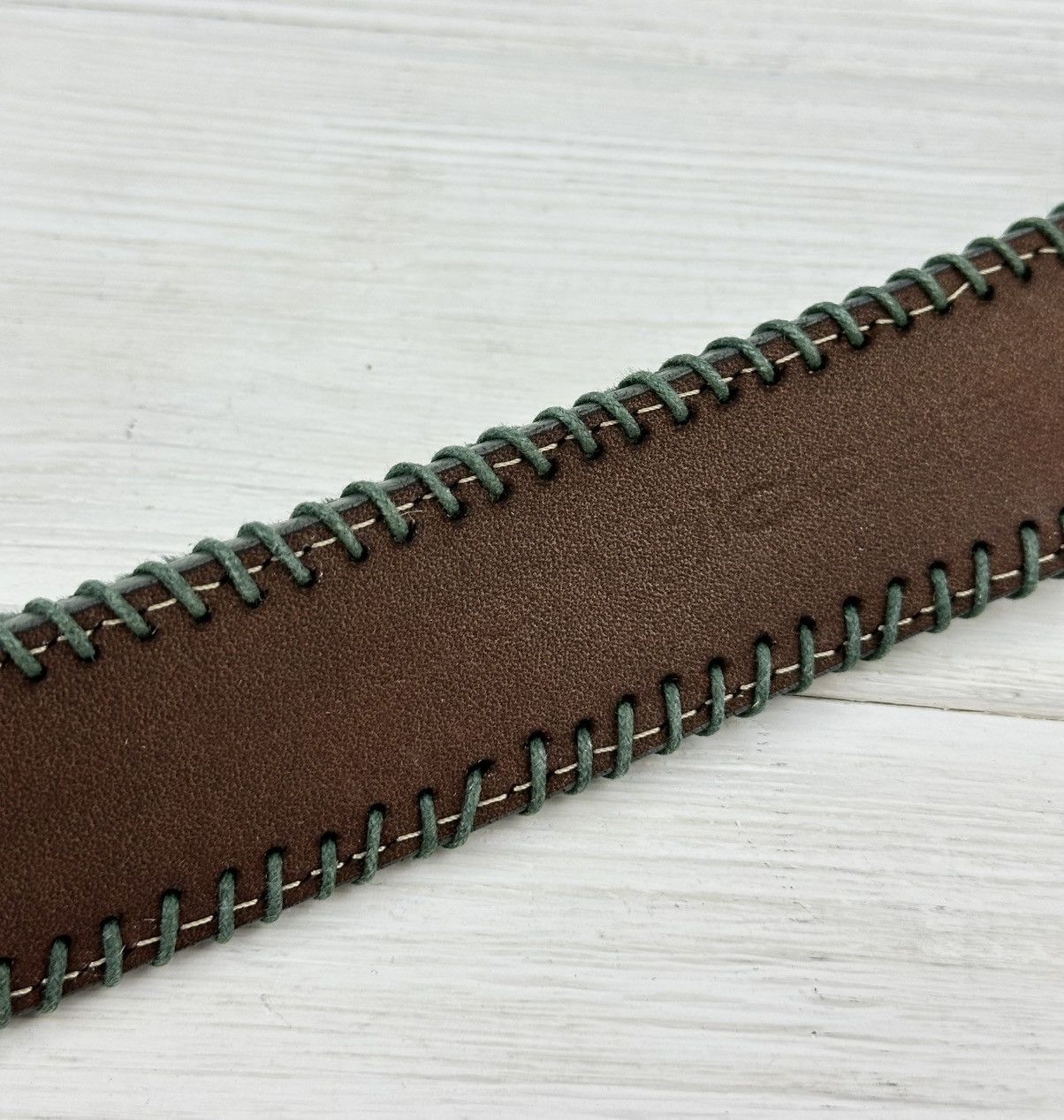 Ralph Lauren Ralph Gladen Genuine Leather Green Belt 100 cm Made in Italy Size ONE SIZE - 12 Thumbnail