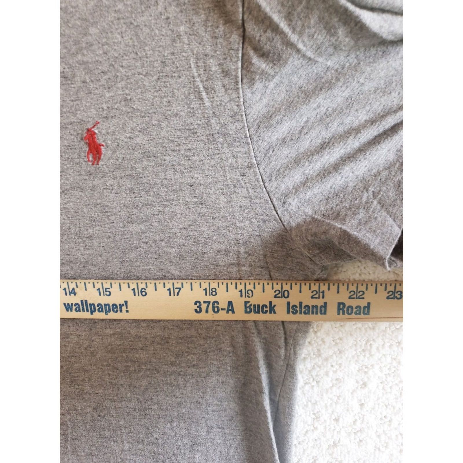 Polo Ralph Lauren Polo Ralph Lauren T-Shirt Short Sleeve Mens Medium Gray V Neck Cotton Logo Polo Player & Pony Classic All Seasons Shirt Size US M / EU 48-50 / 2 - 7 Thumbnail
