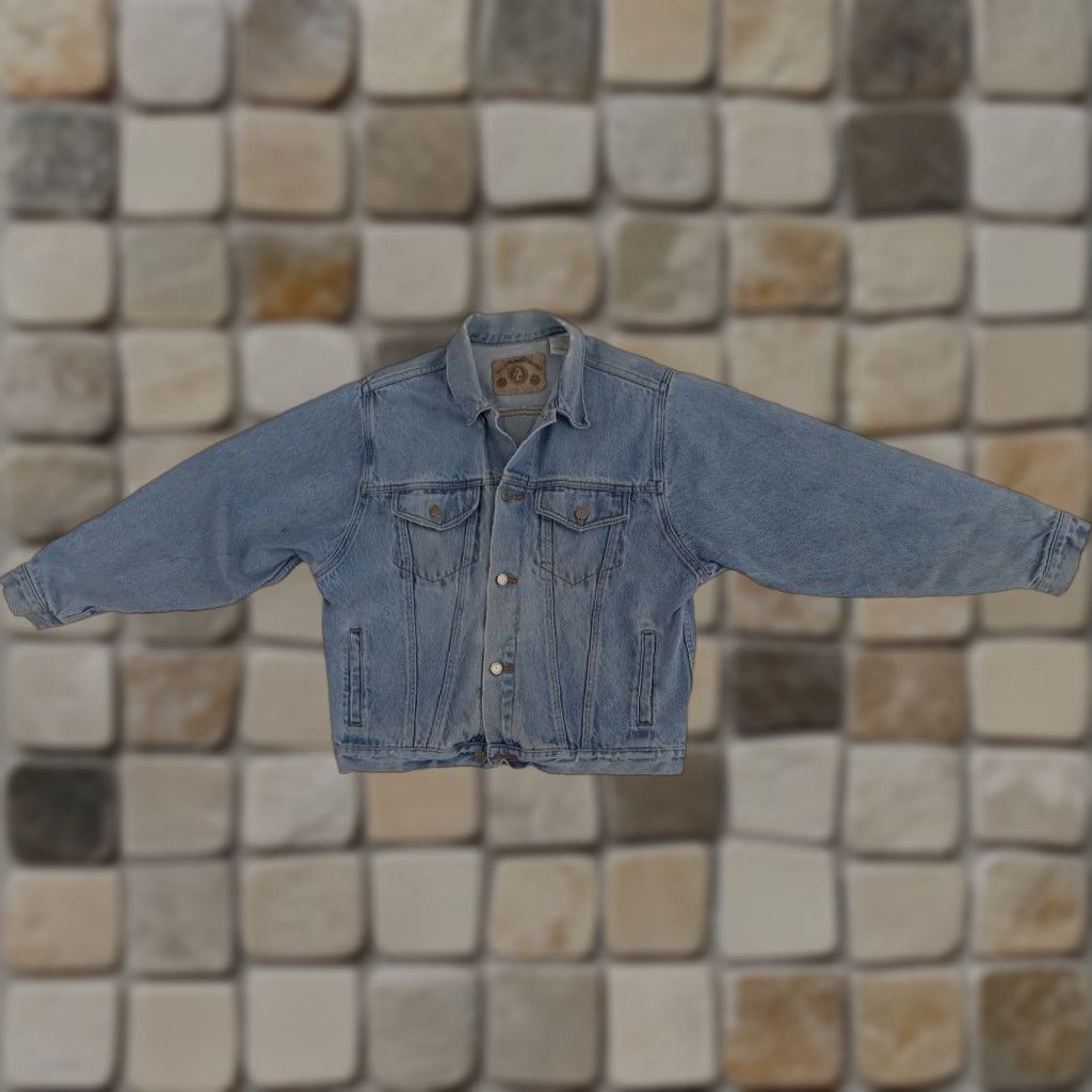 Vintage VINTAGE Arizona Jeans Denim Jacket Blue 1990s XL Women Size 40" / US 18 - 1 Thumbnail