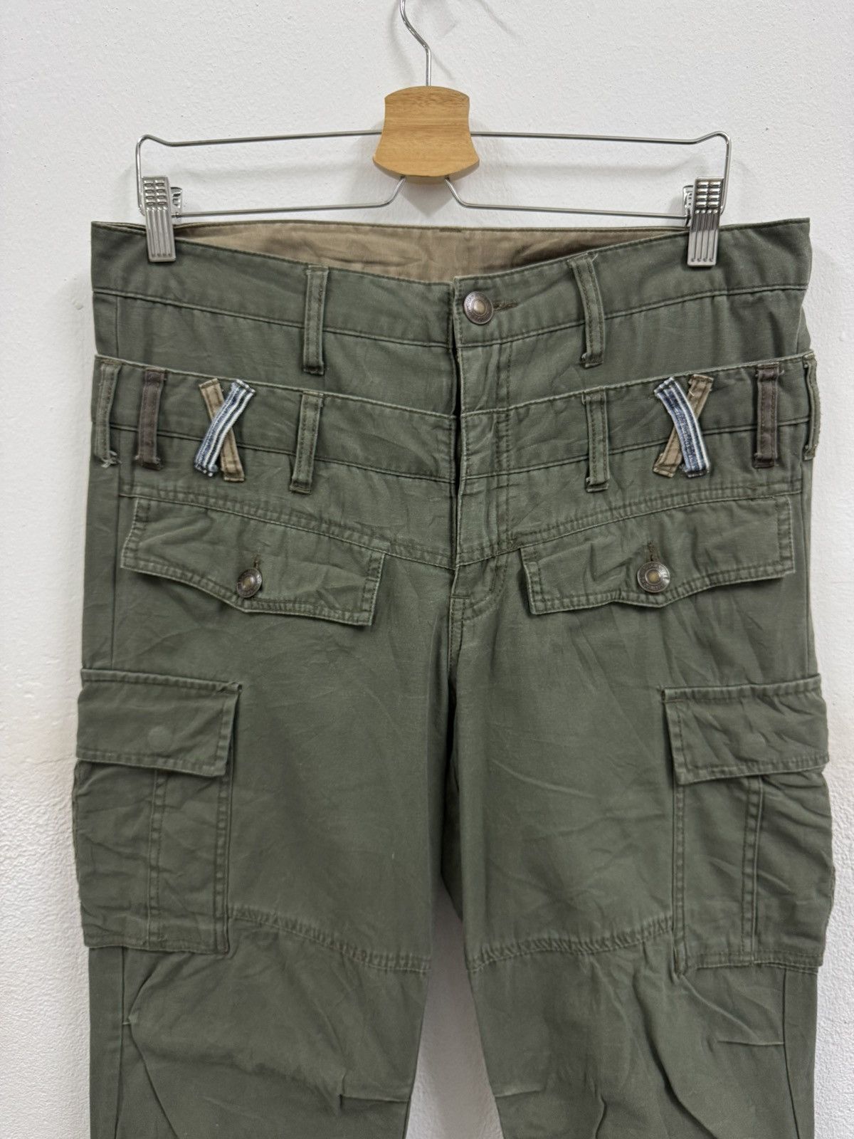 Japanese Brand × Vintage Vintage Japanese Brand Double Waist Pants 1990s Size US 34 / EU 50 - 2 Thumbnail