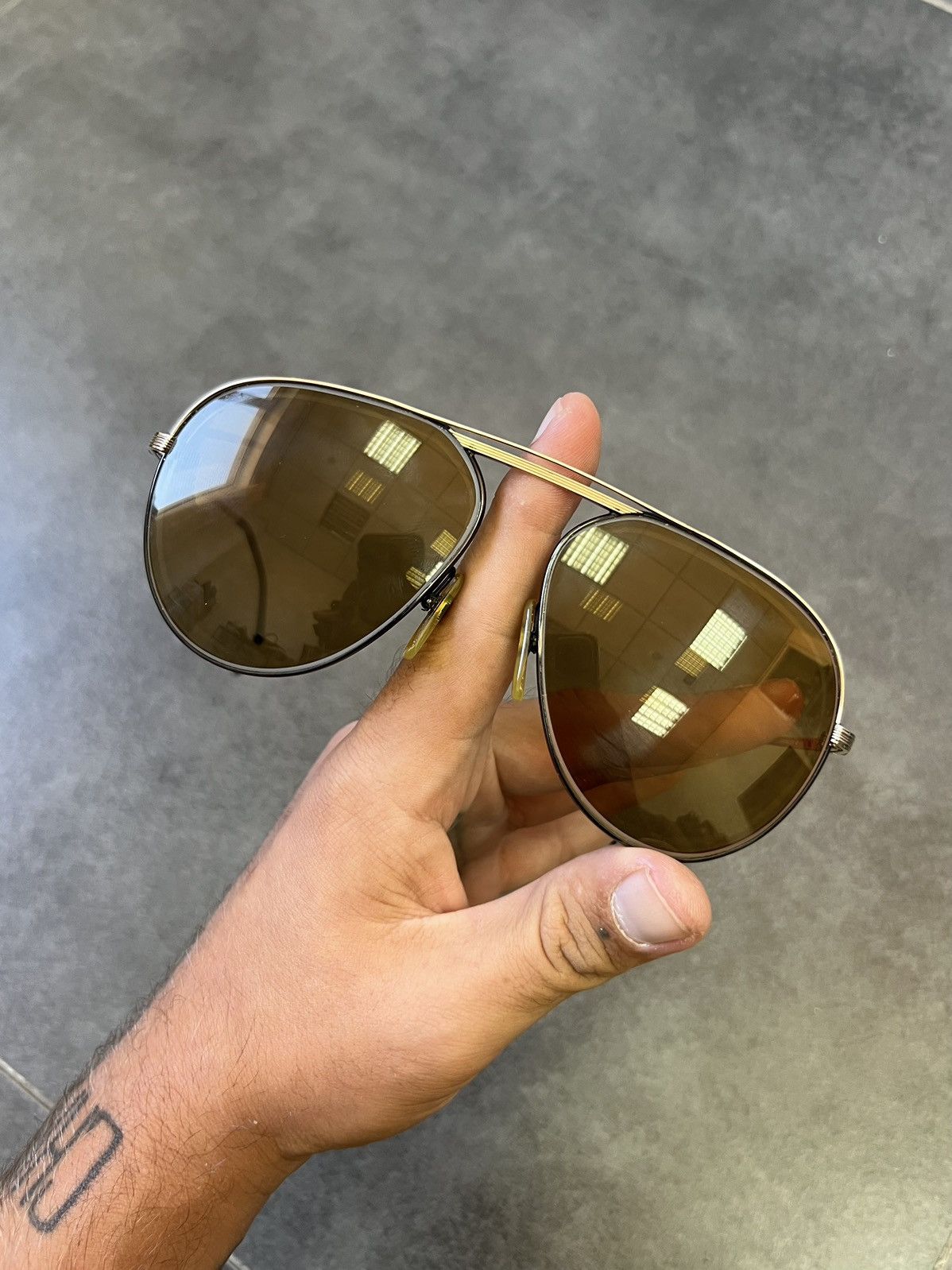 Dior Vintage Dior CD logo aviator sunglasses Size ONE SIZE - 2 Thumbnail
