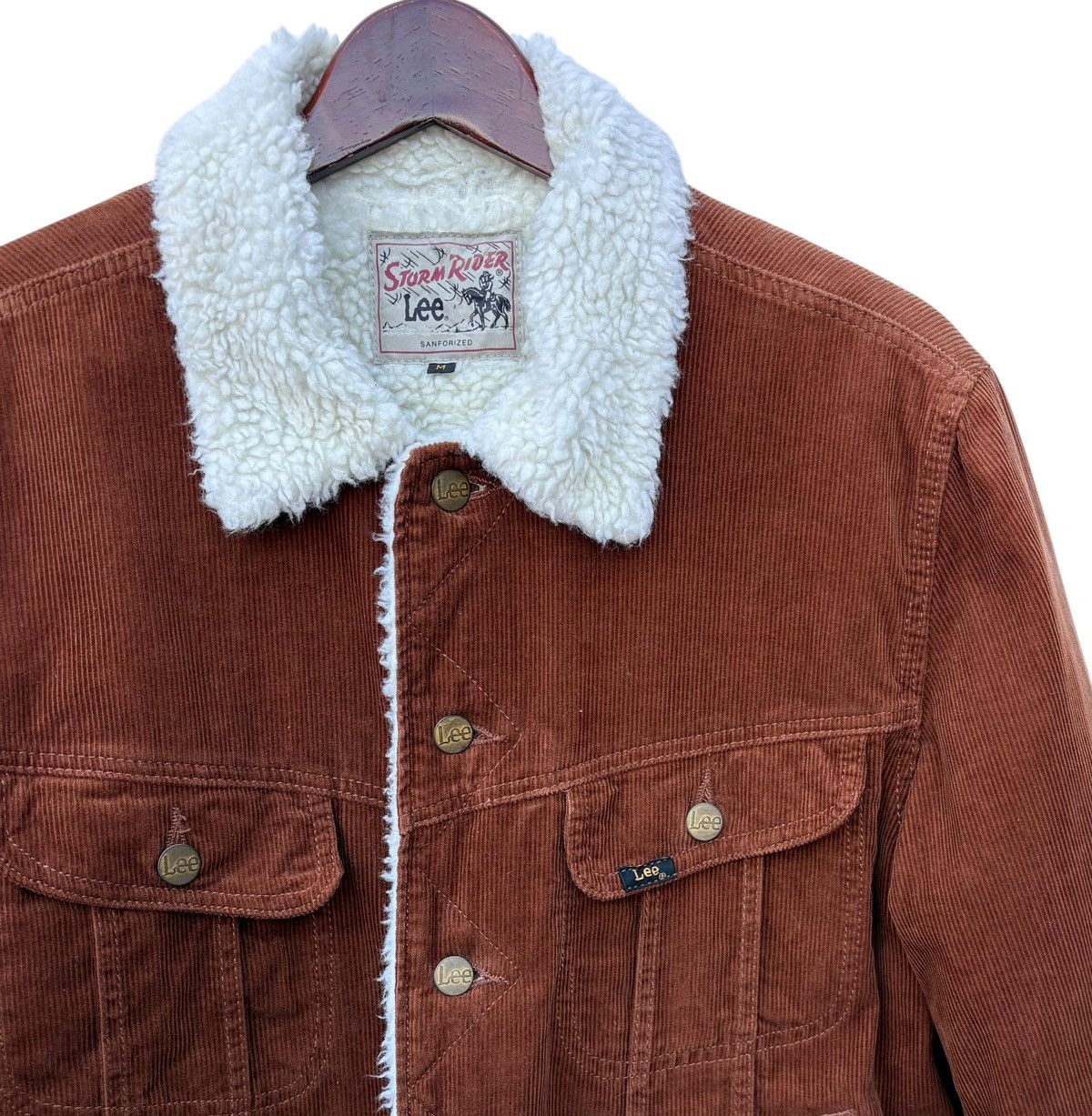 Lee Lee Storm Rider Corduroy Sherpa Lining Faded Sleeve Jacket Size US S / EU 44-46 / 1 - 4 Thumbnail