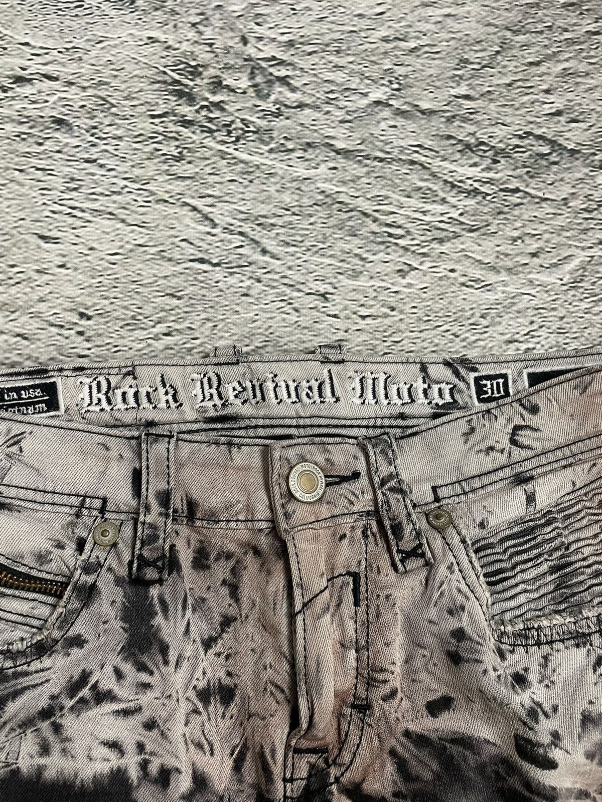 Rock Revival Rock Revival vintage jeans moto biker Y2K slim beige black Size US 30 / EU 46 - 3 Thumbnail