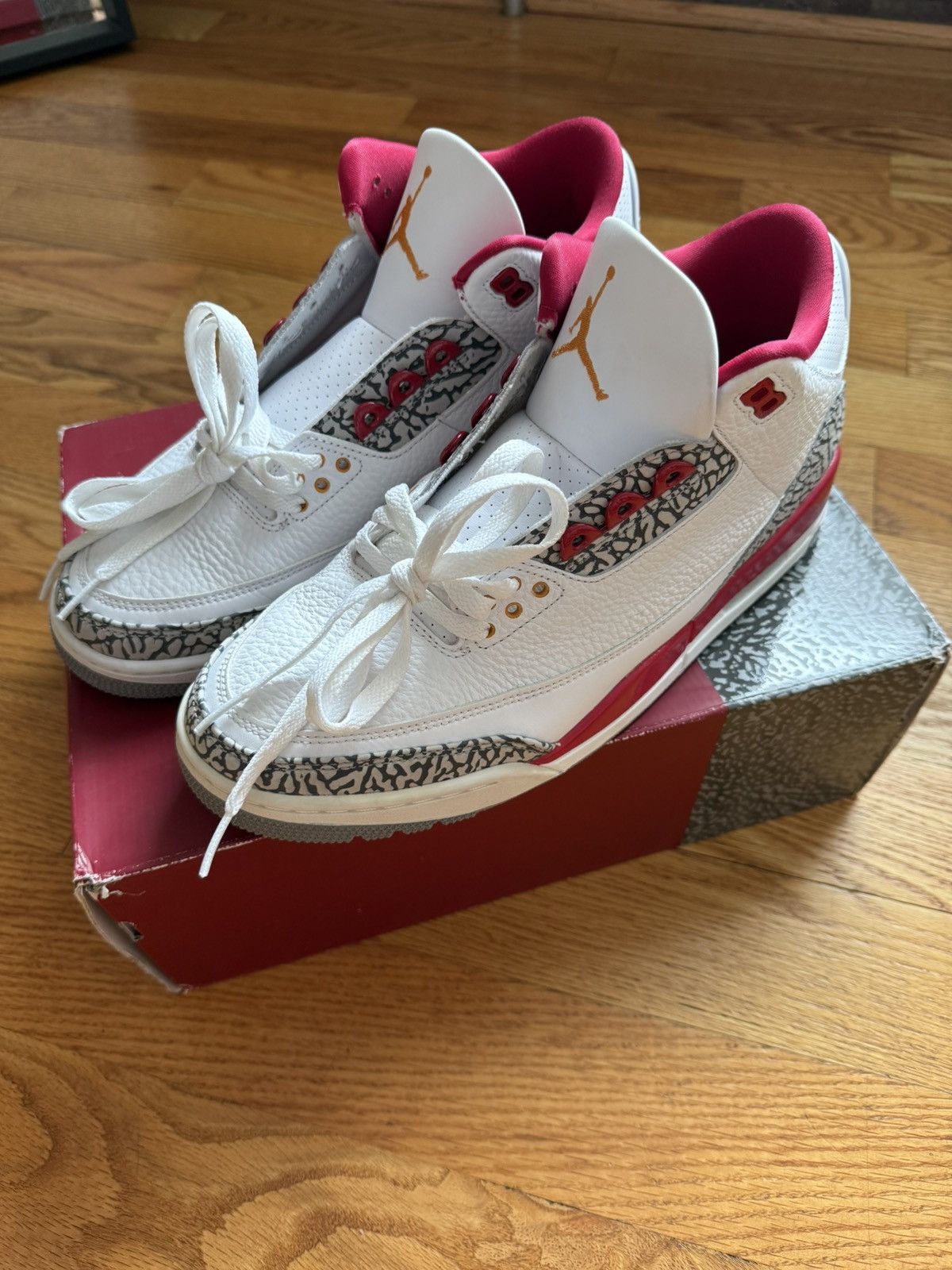 Nike Air Jordan 3 retro cardinal red Size US 11.5 / EU 44-45 - 1 Thumbnail