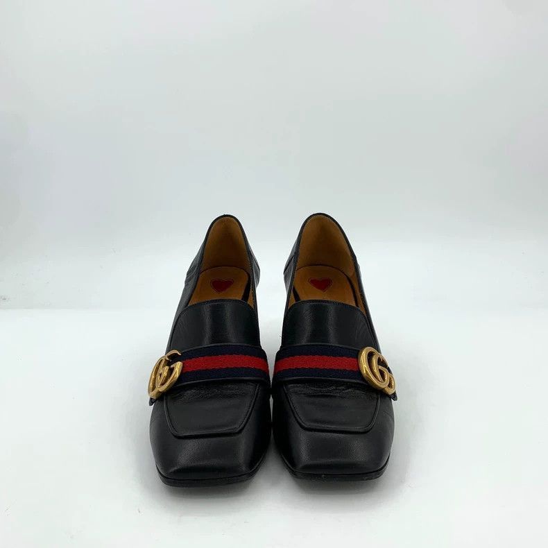 Gucci Gucci Black High Heel Shoes with Pearl Detail-2506 Size US 7 / IT 37 - 3 Thumbnail