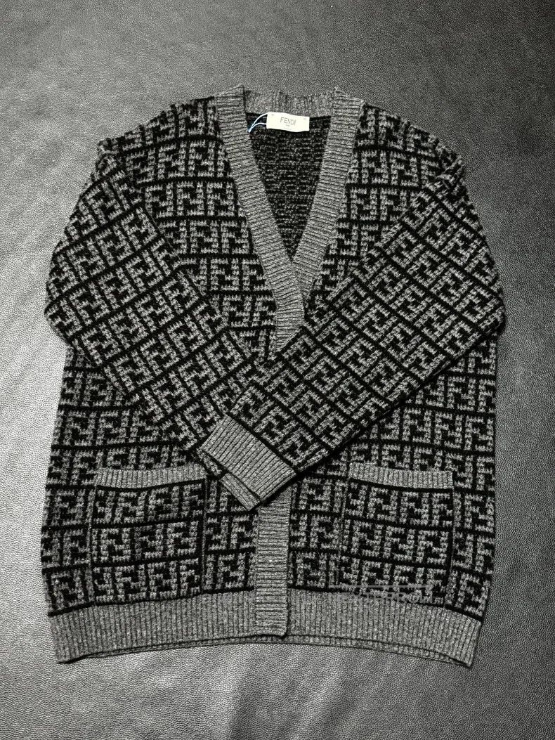 Fendi Fendi Jacquard V Neck Straight Sleeve Casual Long Sleeve K Size S / US 4 / IT 40 - 3 Thumbnail