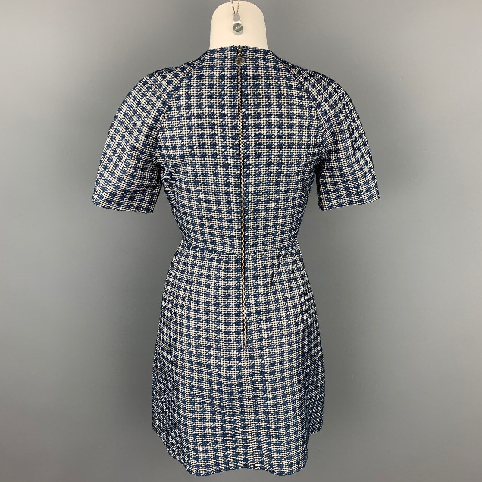 Maison Kitsune Size 4 Blue Gingham Polyester Blend Sleeveless Dress Size S / US 4 / IT 40 - 4 Thumbnail
