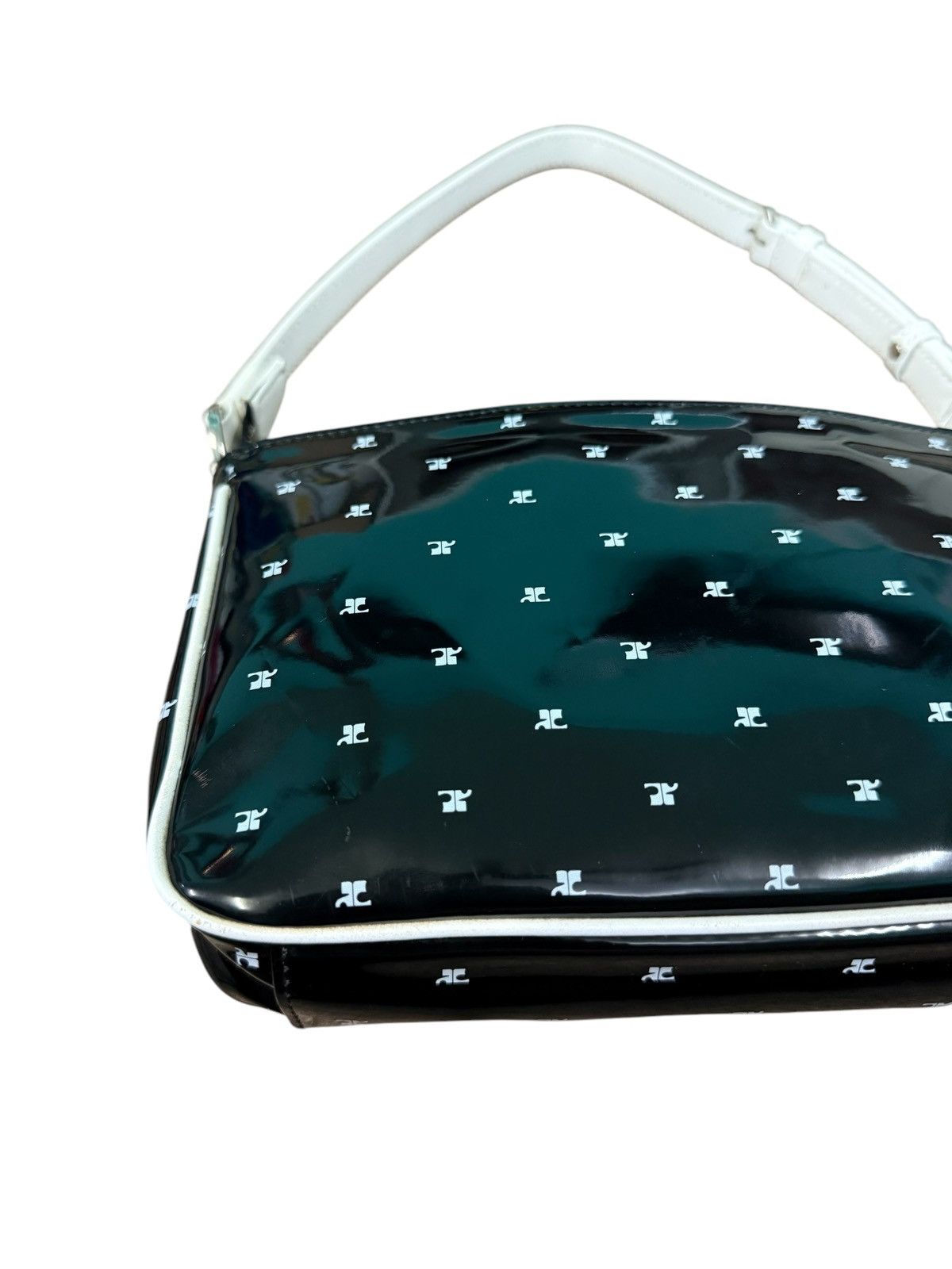 Courreges VINTAGE COURREGES WHITE LOGO PRINTED MINI SHOULDER BAG Size ONE SIZE - 12 Thumbnail