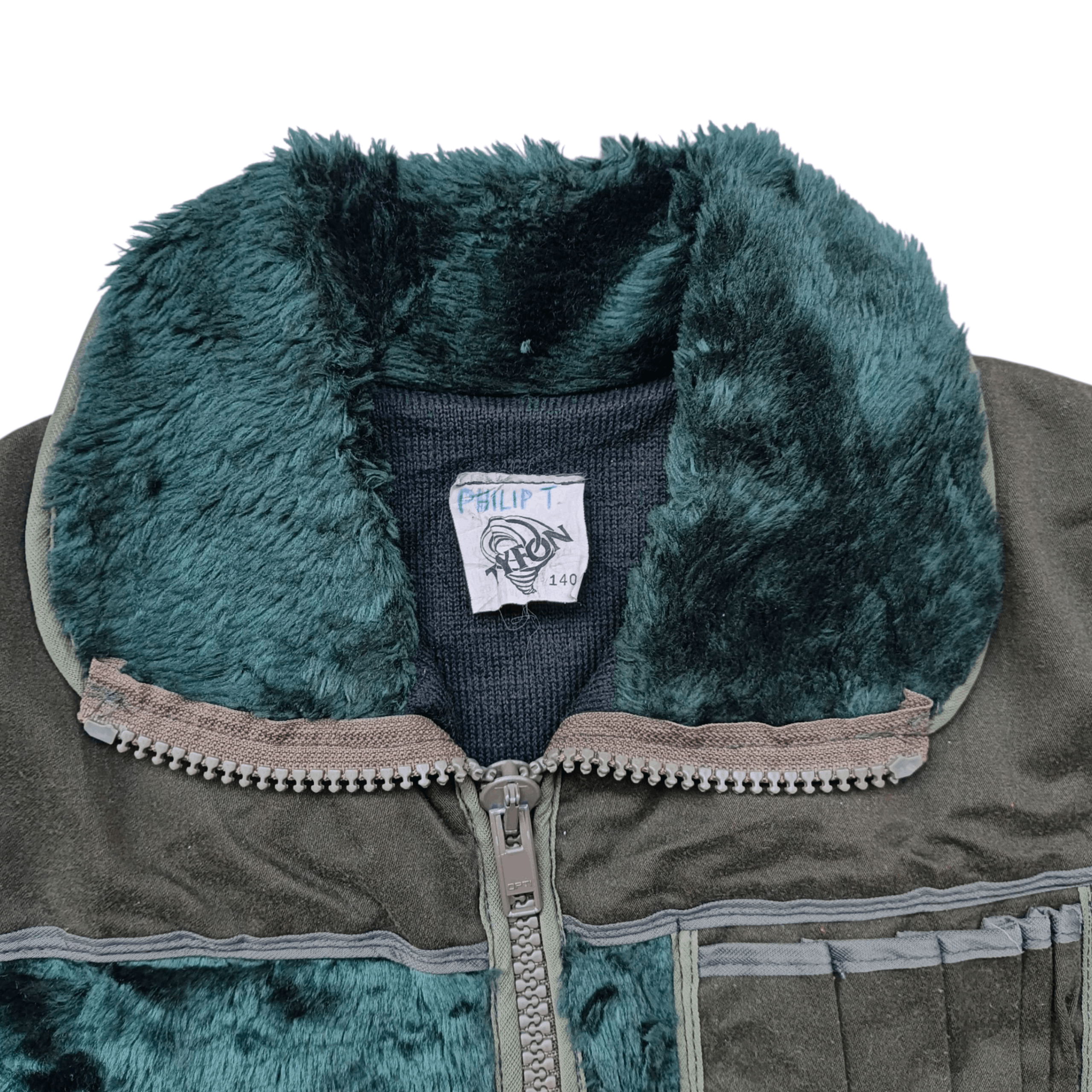 Vintage Vintage Tyfon Sweden Hunting Fleece Jacket Size US XXS / EU 40 - 3 Thumbnail