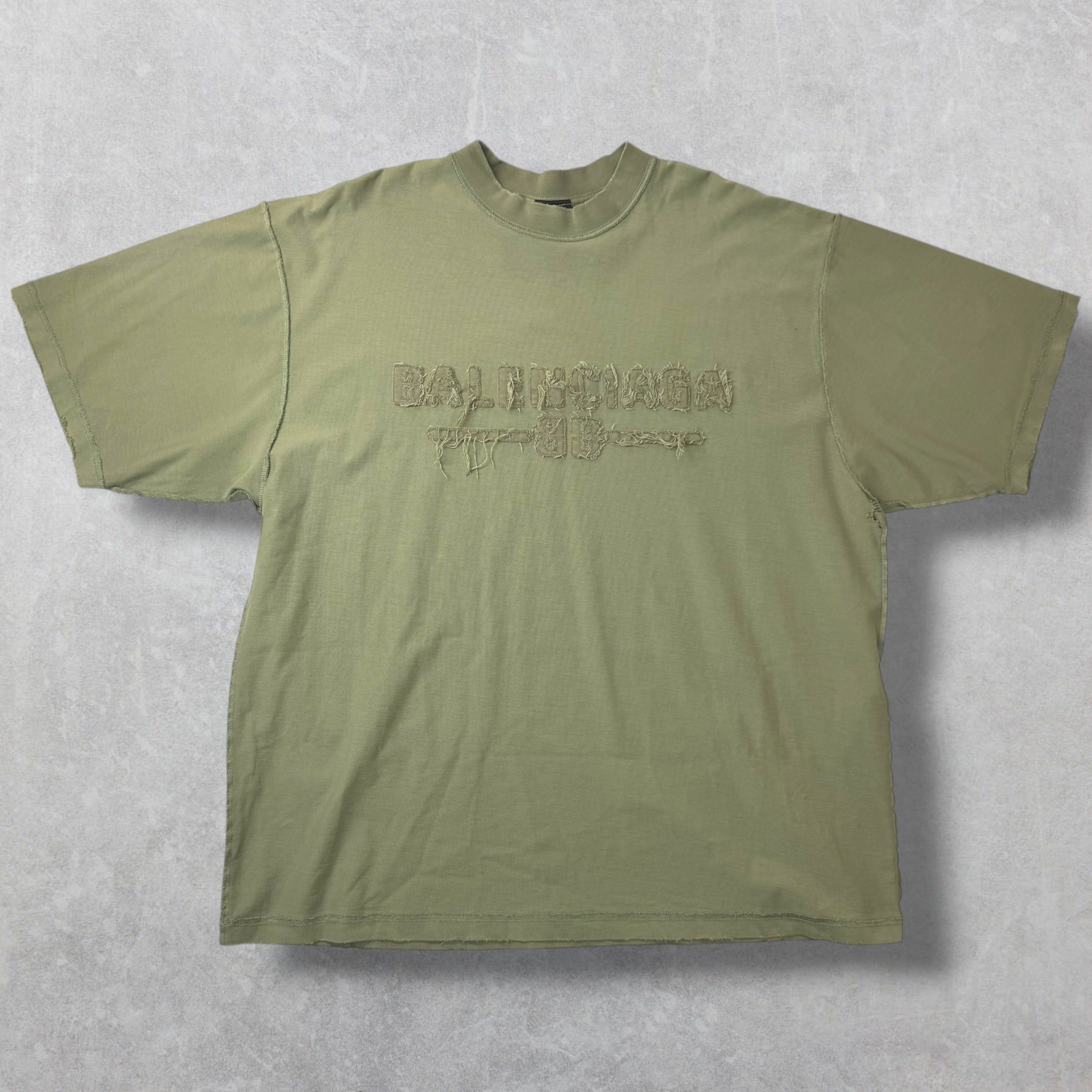 Balenciaga Balenciaga Inside Out Army Green Tee XL Size US XL / EU 56 / 4 - 1 Thumbnail
